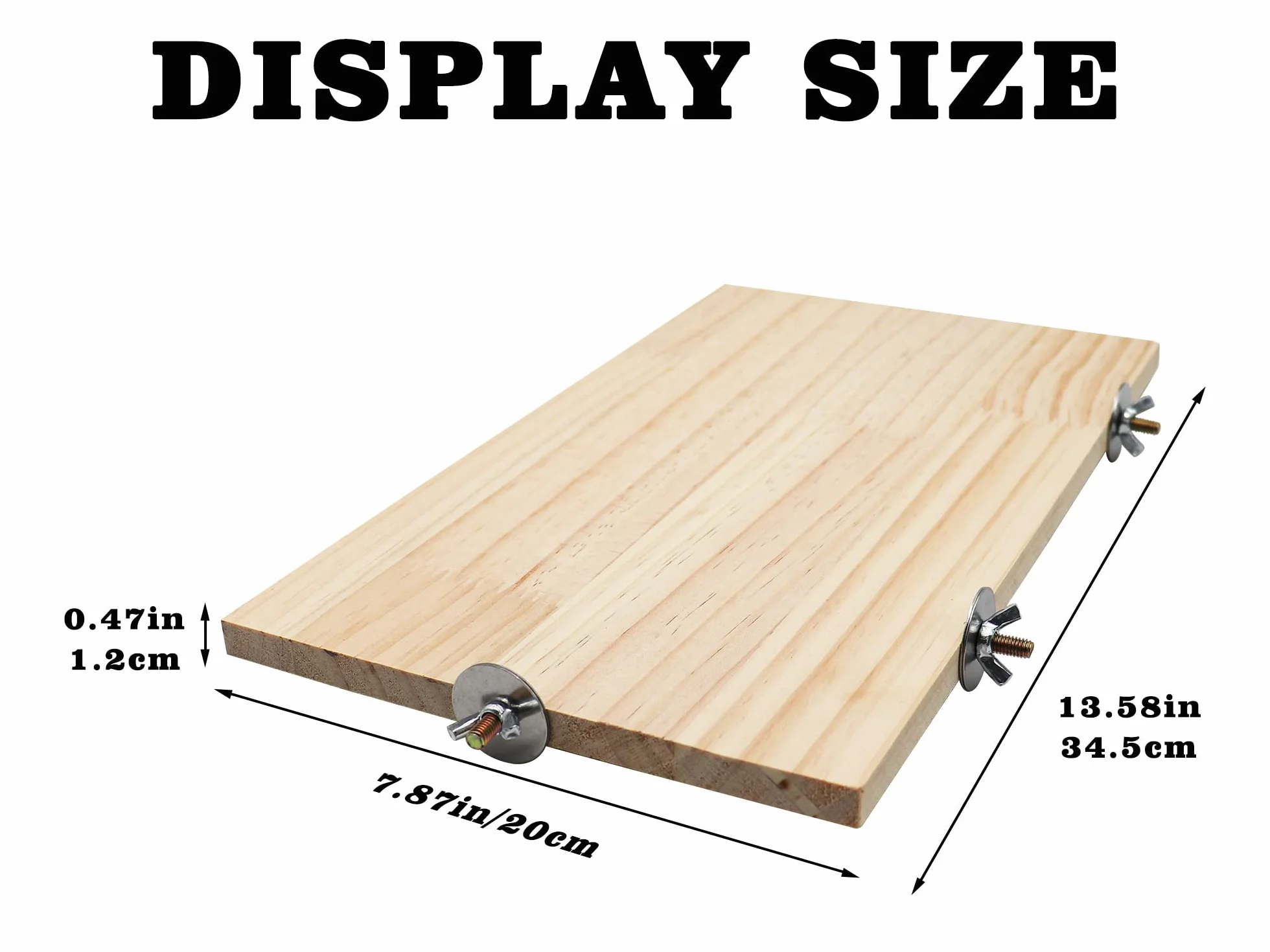 Piattaforma per Uccelli di Grandi Dimensioni 35 x 20 cm, Piattaforma in Legno Naturale per Arrampicata, Accessori per Gabbie di Piccoli Animali adatti a Pappagalli, Cocorite, Cacatua, Ratti, Criceti
