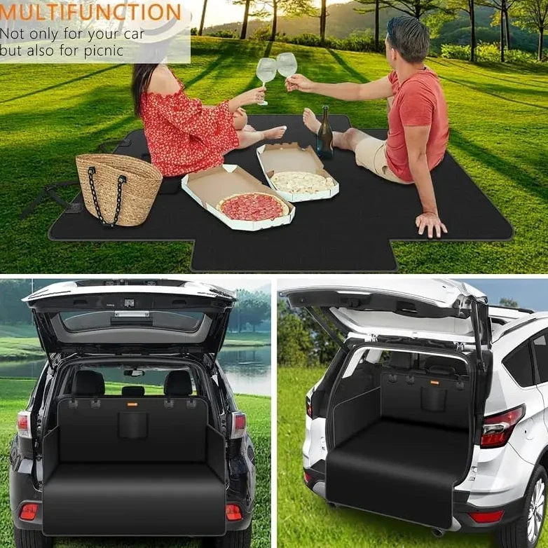 Telo Auto per Cani Bagagliaio per VW Taigo Touran Tiguan CC, Custodia Baule Auto Cani Antistrappo Impermeabile Protezione Antiscivolo