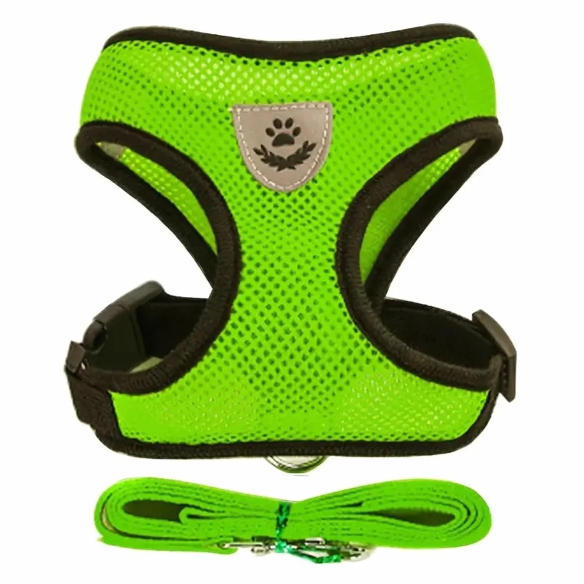 Pettorina con Guinzaglio per Cane Gatto Giallo Flash Imbracatura Regolabile in Nylon per Cucciolo Piccolo Animale Domestico