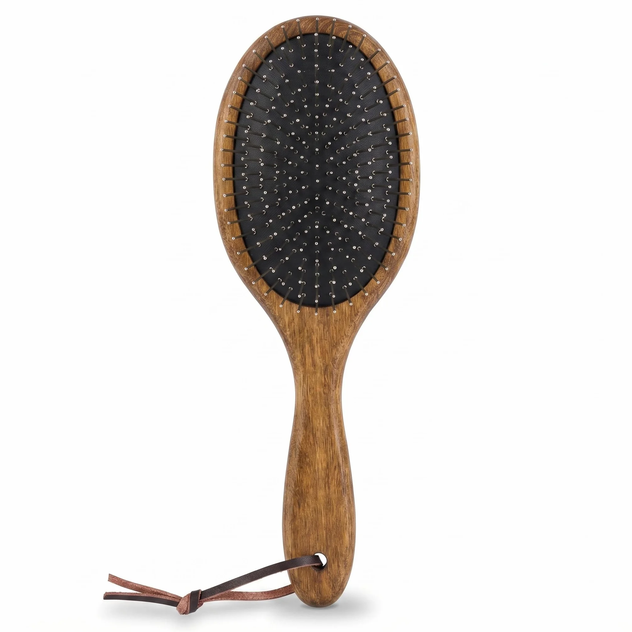 Spazzola criniera e coda – spazzola cavallo in legno con denti in metallo | Districa, liscia e cura criniera e coda | Strumento ergonomico per toelettatura quotidiana