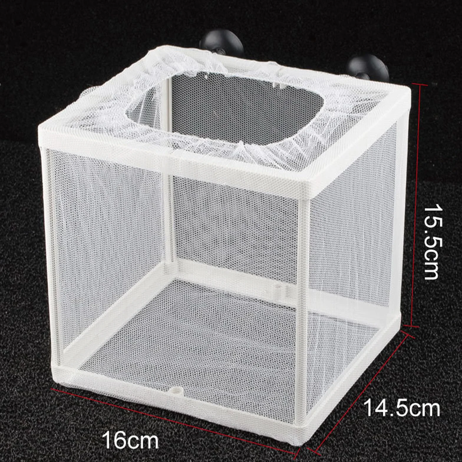 2Pz Sala Parto Acquario Plastica Nursery Acquario Rete di Allevatori per Acquari, Scatola di Allevamento di Isolamento per Pesci, Acquario Allevamento Incubatore con Ventosa,14,5cmx15,5cmx16cm