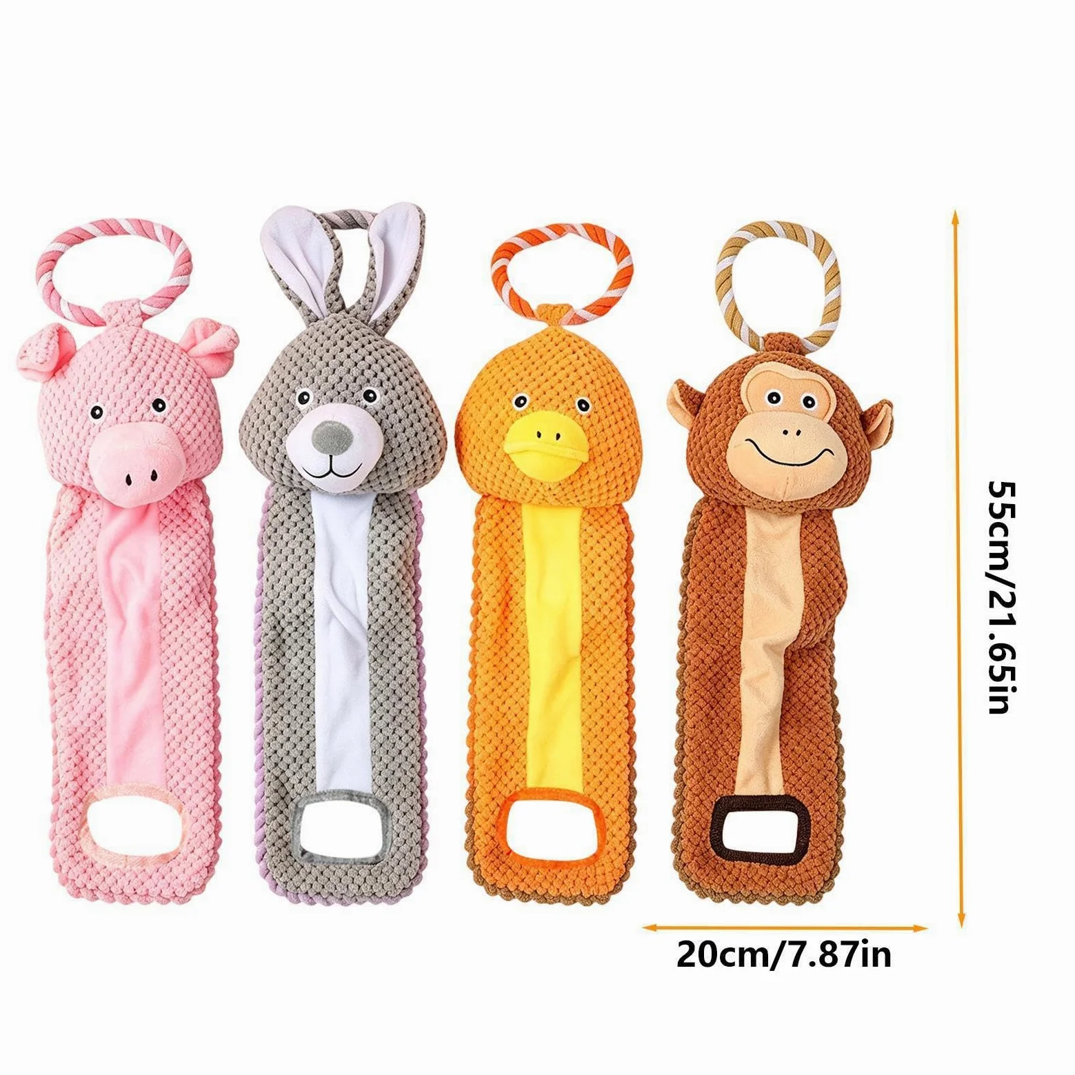 Giocattoli masticabili per cuccioli in fase della dentizione 4 Pezzi | Giocattoli di masticazione robusti in peluche imbottito per cuccioli Per addestrame