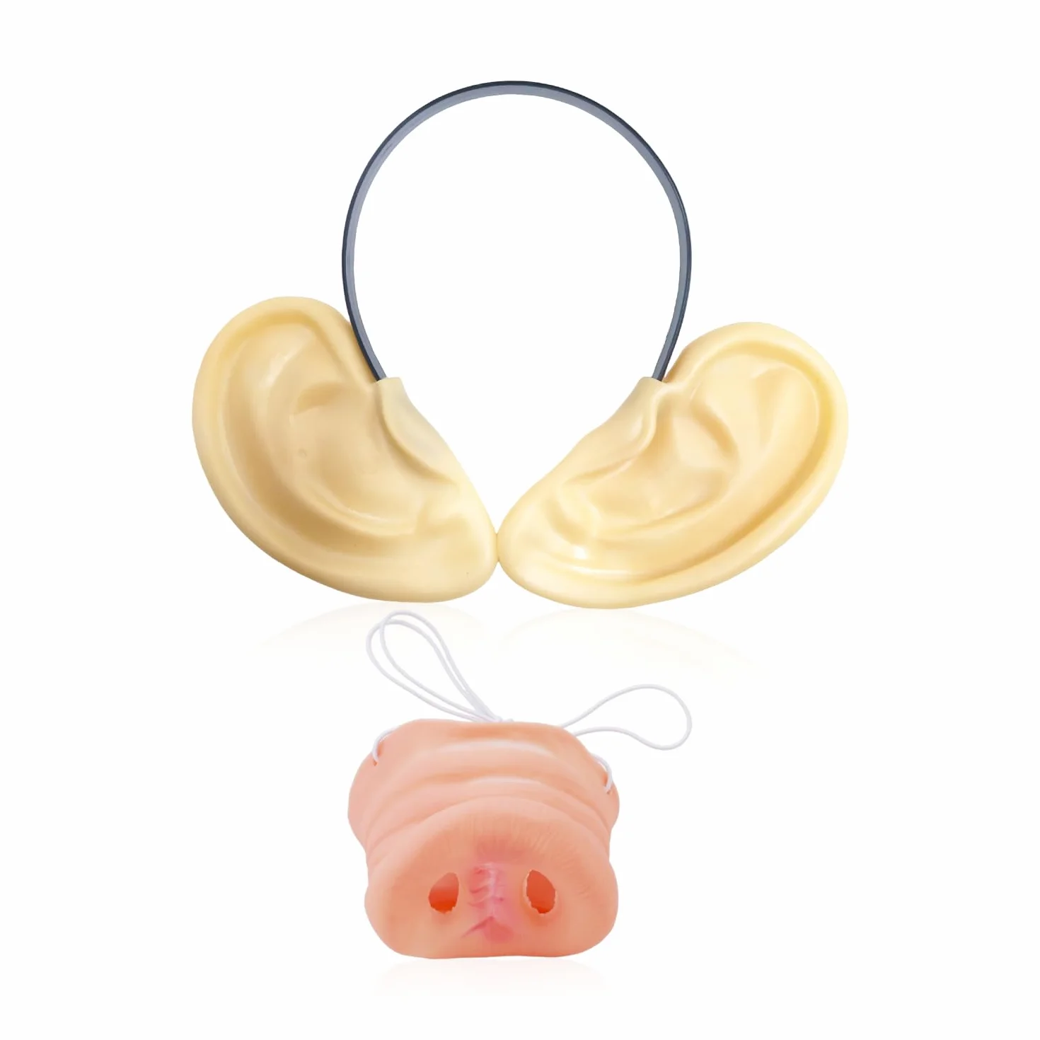 1 Paraorecchie per Orecchie di Maiale, 1 Naso di Maiale, Fascia per Orecchie di Maiale, Orecchie Artificiali E Decorazioni per Il Naso, Decorazioni per Oggetti di Scena per Feste