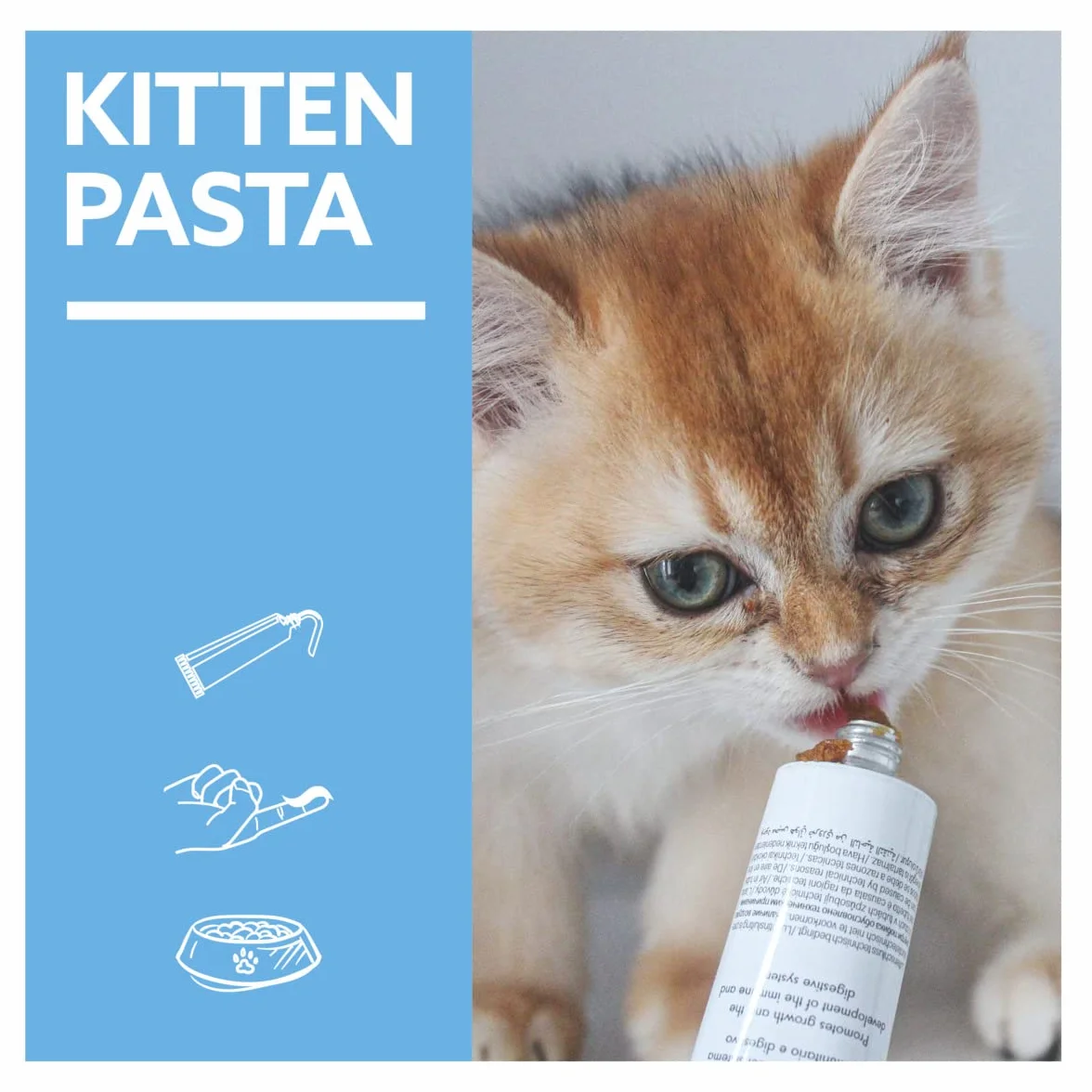 GimCat EXPERT LINE Kitten Pasta, Snack per gatti funzionale che migliora lo sviluppo dei gattini, 1 tubetto, 1 x 50 g