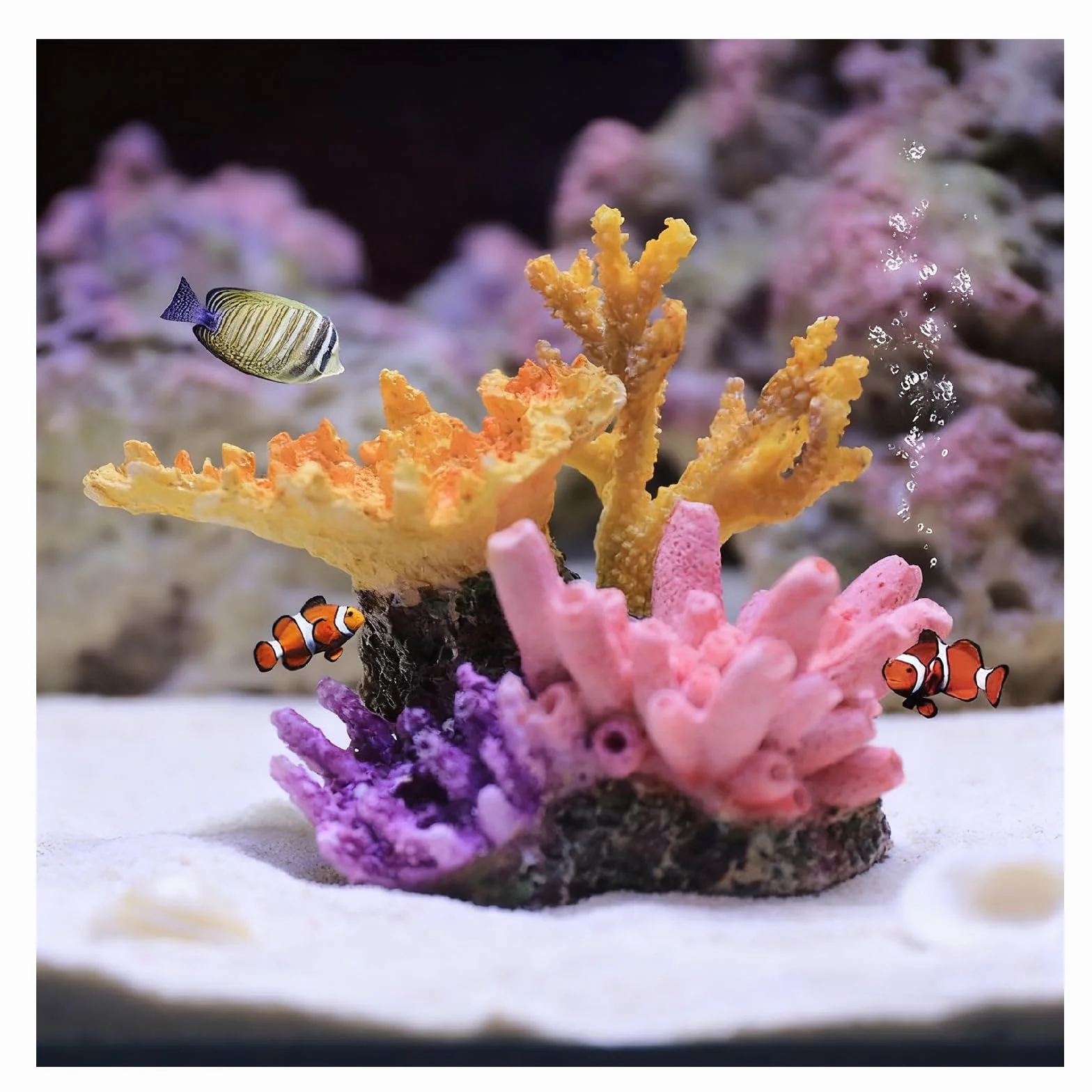 Ornamenti Artificiale Corallo per Acquario Resina Decorazione Paesaggistica Fish Tanks