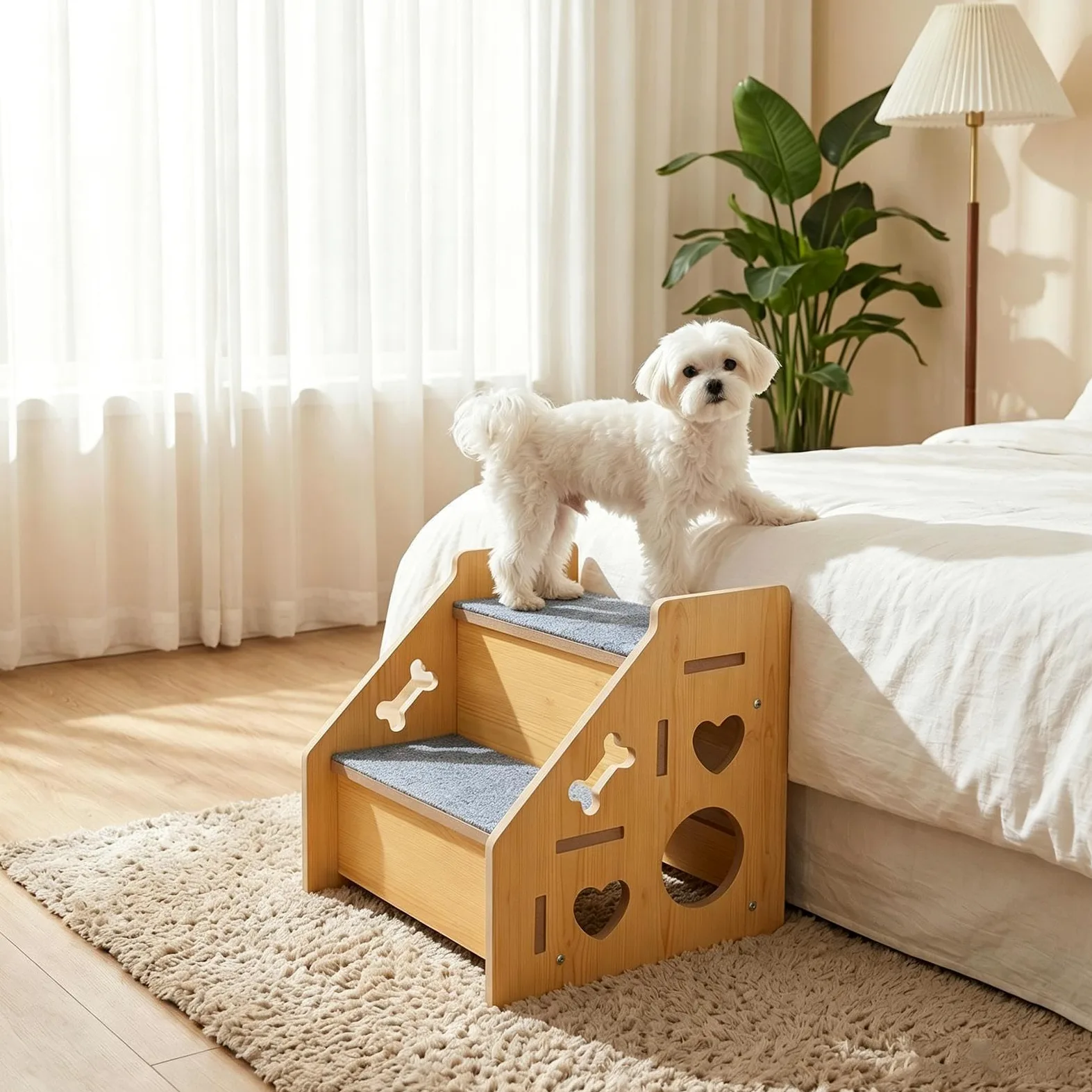 Scale da cani di piccola taglia Scaletta Antiscivolo | rampa per cani per , Divano, Fianco , Viaggio in Auto, Gatto, Cucciolo, Animale Anziano, Arrampicata
