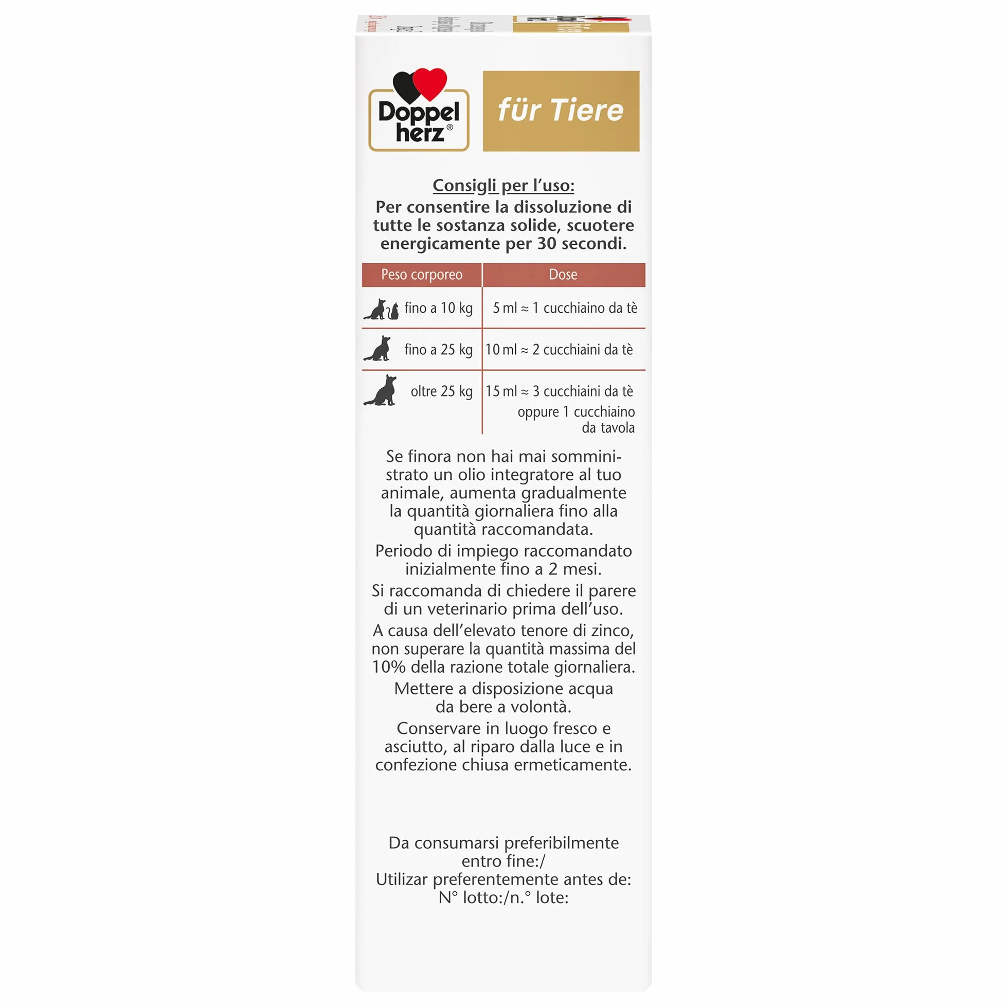 Doppelherz Complesso Cute e Pelo per Gatti, Supporto alla Funzione Dermica in Caso di Dermatosi ed Eccessiva Perdita di Peli, omega-3+6, biotina, vitamine B+E+A, 25 Creme da Leccare