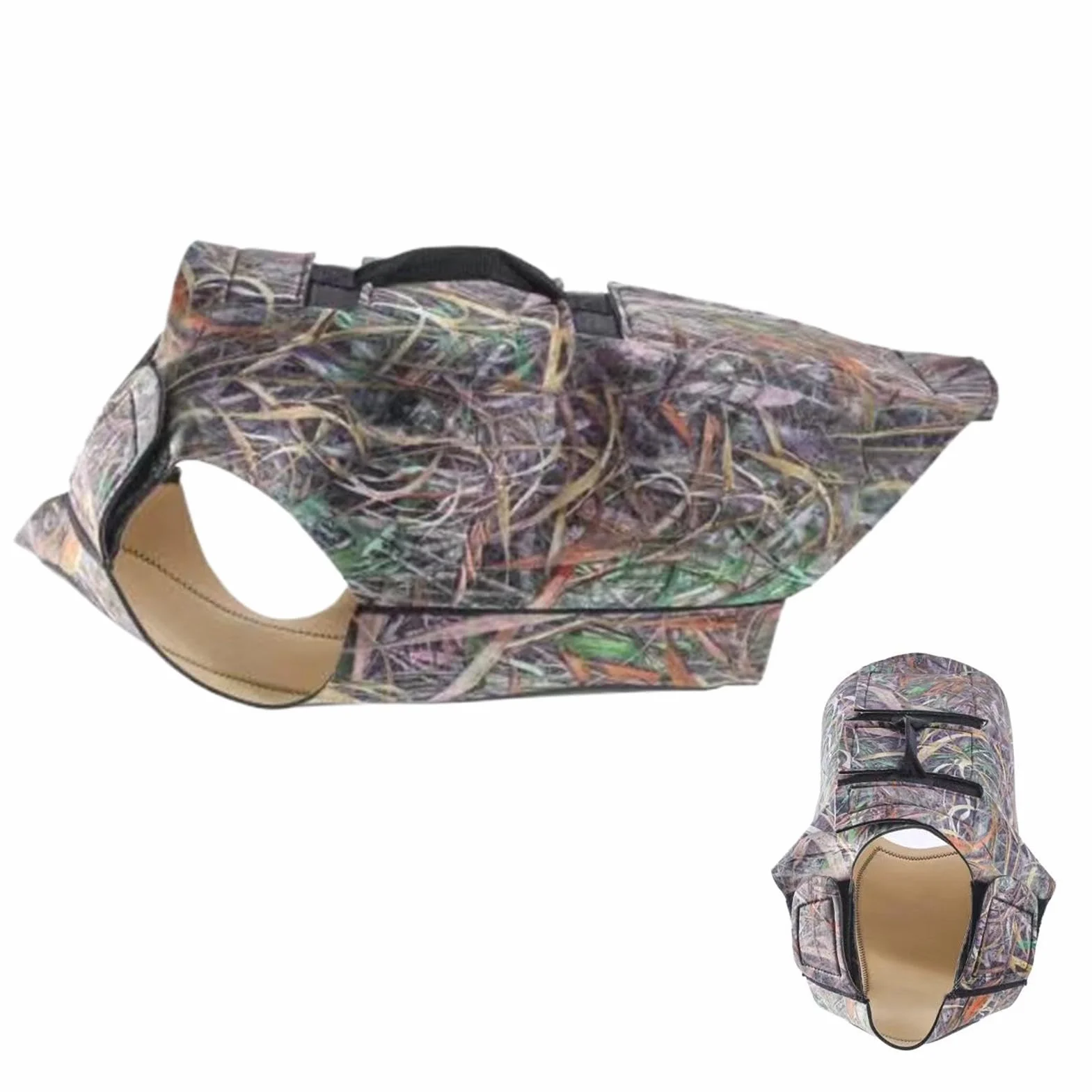 Generic Gilet Mimetico per Cani, Abbigliamento per Cani Regolabile, Gilet da Caccia con Maniglia per Sollevamento e Isolamento Termico, Taglie M (280g), L (314g), XL (330g), Colore Mimetico