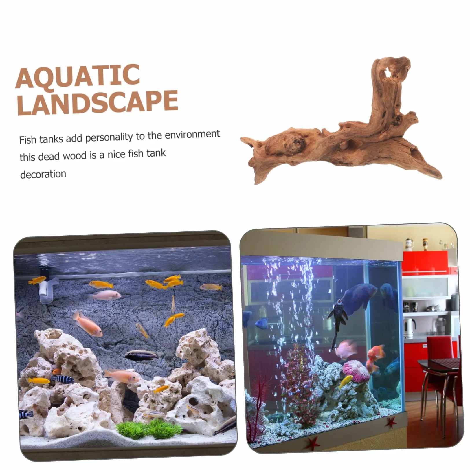 HANABASS Tronco per Acquario Decorazione In Legno Morto Artigianato In Stile Naturale