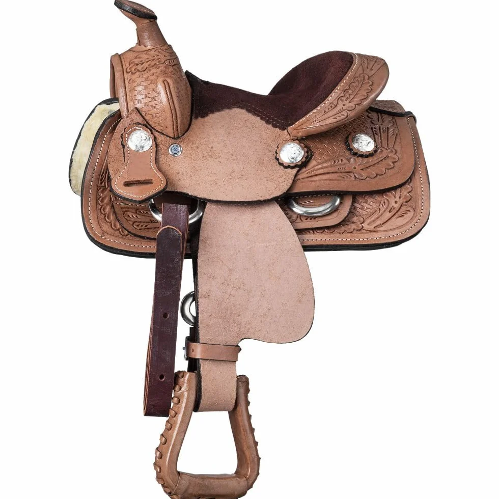 ST-KIDS-006 - Set da sella western da 20,3 cm, per bambini e ragazzi, realizzato a mano