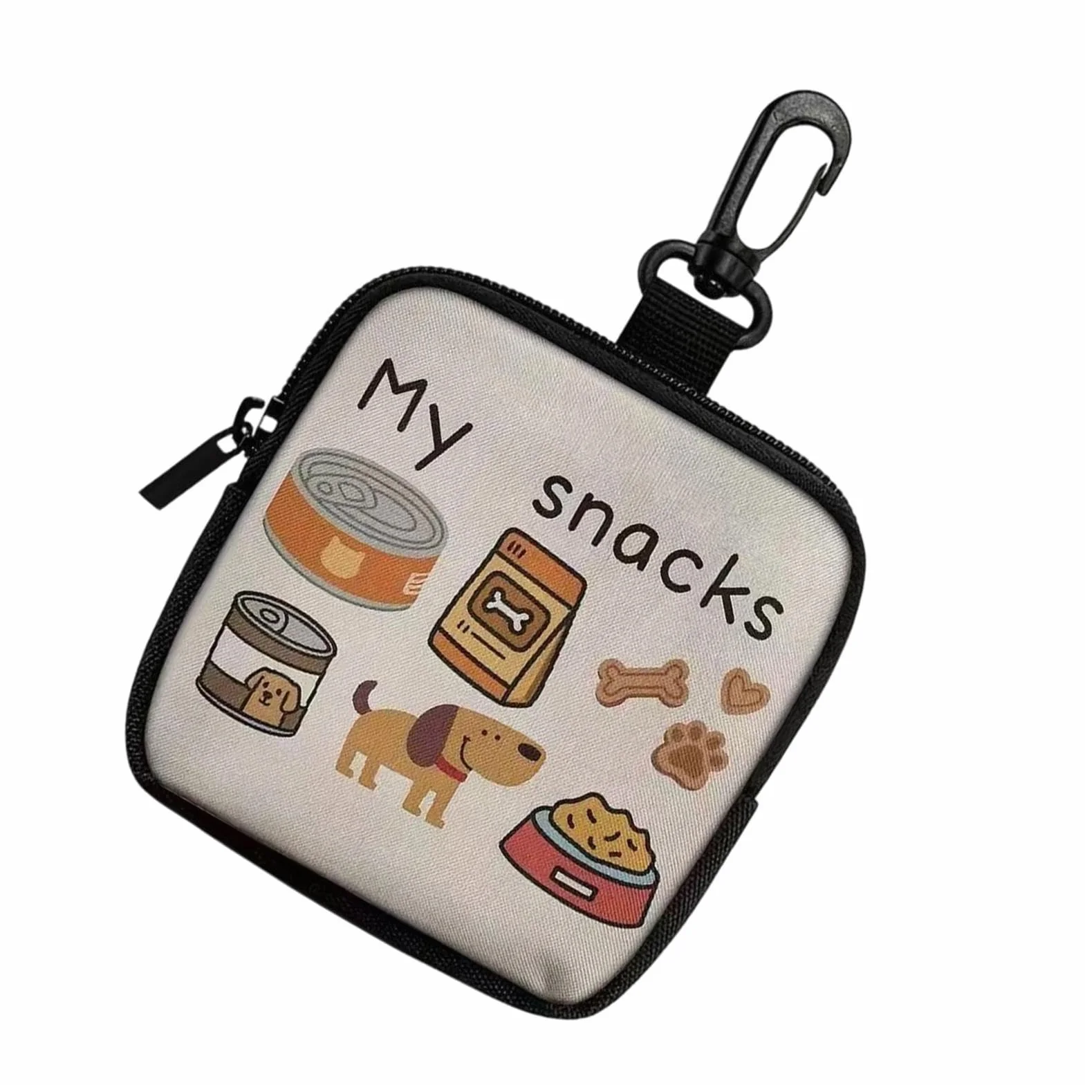 Generisch Borsa per snack per cani, portatile per dispenser di snack, compatta per addestramento degli animali domestici, accessorio portatile in silicone e nylon, porta ricompensa per