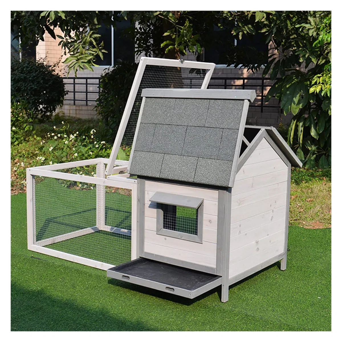 LOWLIU Casa del Gatto Gabbia di Coniglio Nido di Coniglio casa Tenda canile Gabbia for Gatti Gabbia for Uccelli Anti Villa Nido di Pollo for Uso Interno ed Esterno Gabbia per Gatti