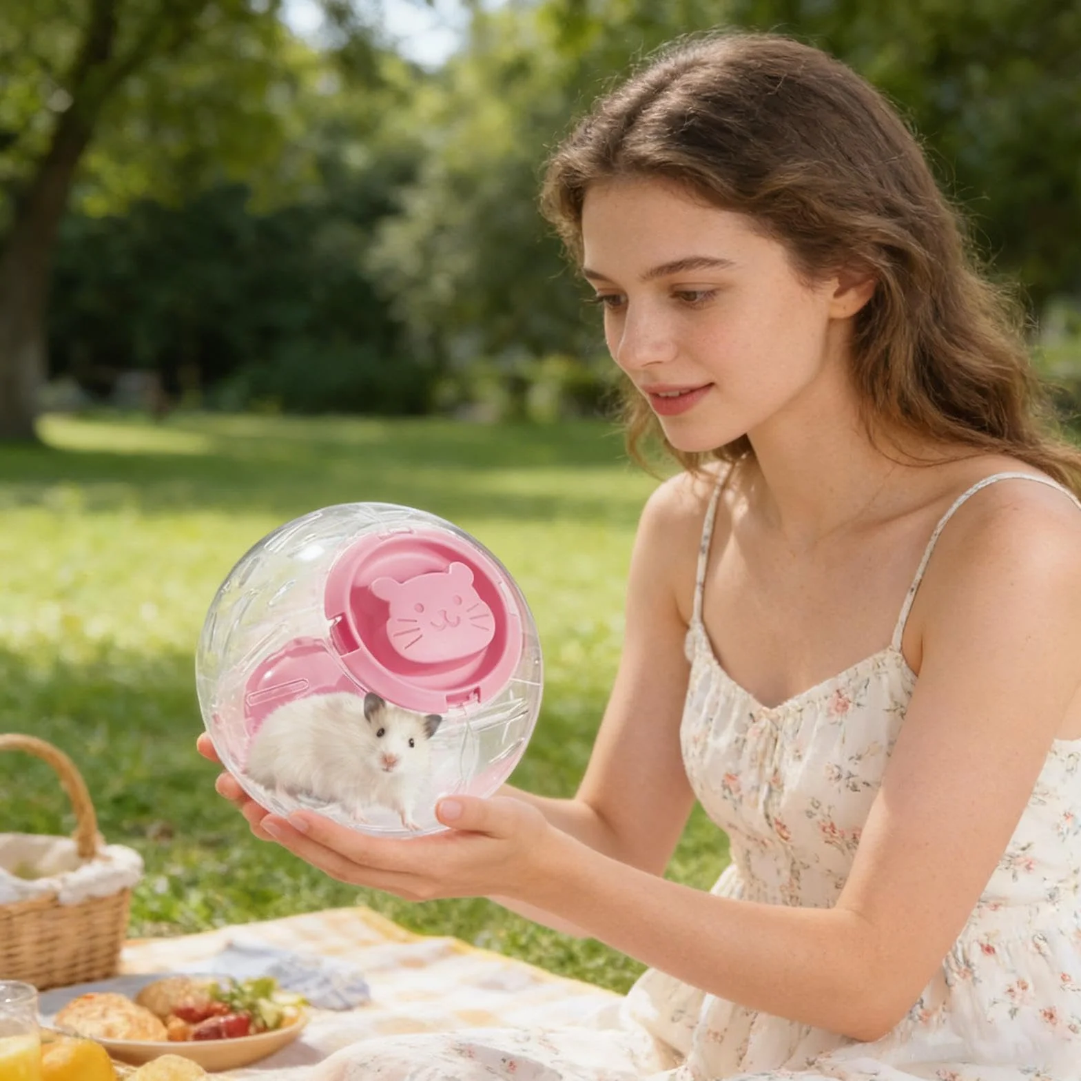 Grande Pallone Da Esercizio Per Criceto, Trasparente, Silenzioso, Sicuro, Per Corsa – Criceto Siriano E Piccoli Animali | Sfera Da Corsa Del Criceto Chiara | Palla Di Attività Portatile Pours Animale