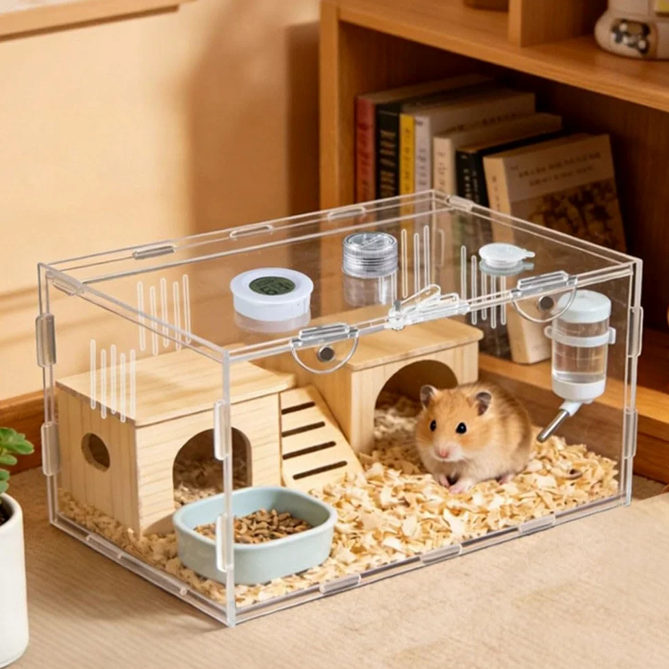 Scatola Allevamento per Gechi e Ragni Scatola Allevamento per(30*20*15cm) | Chiusura a scatto per sicura, fori ventilazione laterali, design a conchiglia, previene fughe, per ideale per gechi