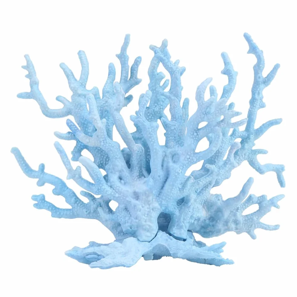 Senda Decorazione artificiale acquario barriera corallina ornamenti resina piante marine subacquee blu