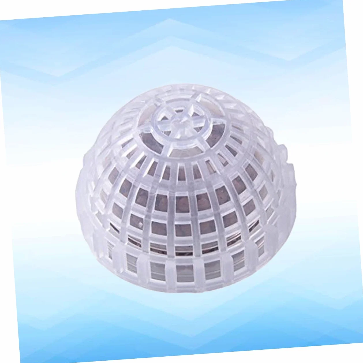 Casa Decorativa per Gamberetti Trasparente Sfera di Muschio in Plastica per Acquari, Struttura a Vite, Purifica L'acqua e Favorisce la Crescita delle Piante Acquatiche