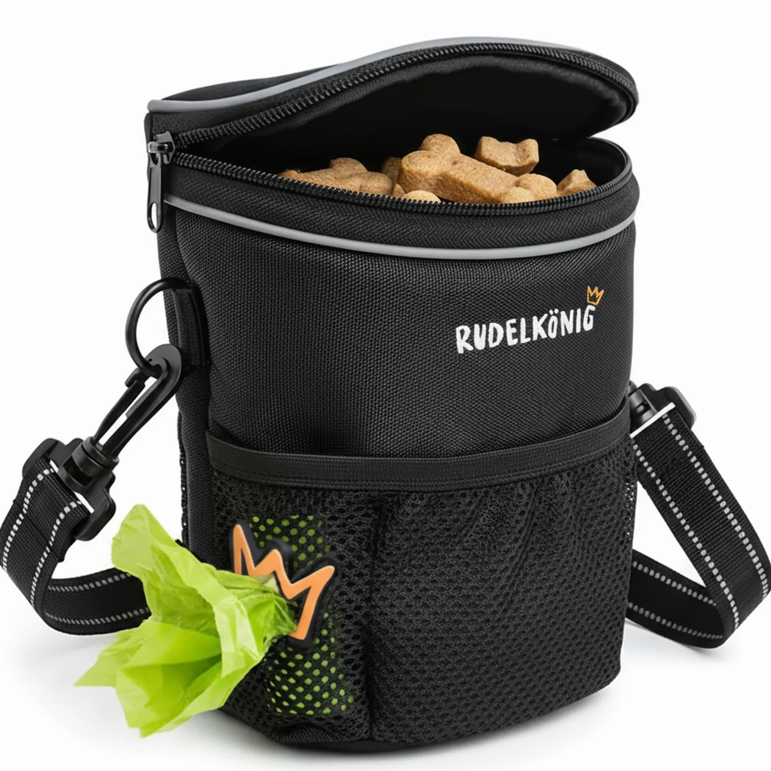 Rudelkönig Borsa addestramento cane - Sacchetto addestramento cane pratica e multifunzionale - Porta premi per cani - Marsupio addestramento cani per allenamento