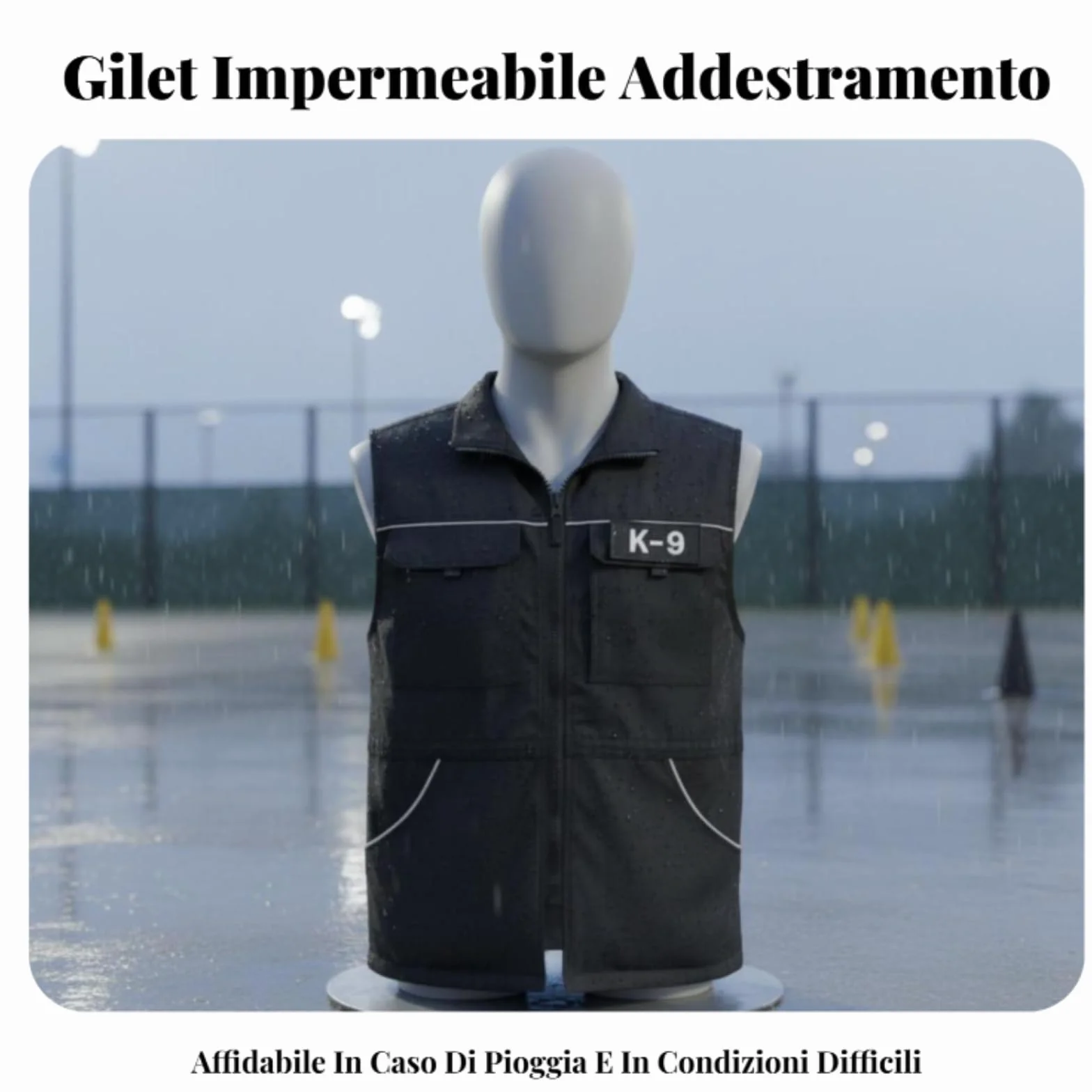 Gilet da addestramento per conduttore di Cani Gilet per obbedienza con Coulisse in Vita Giacca da Allenamento Impermeabile Traspirante Anti-morso, l