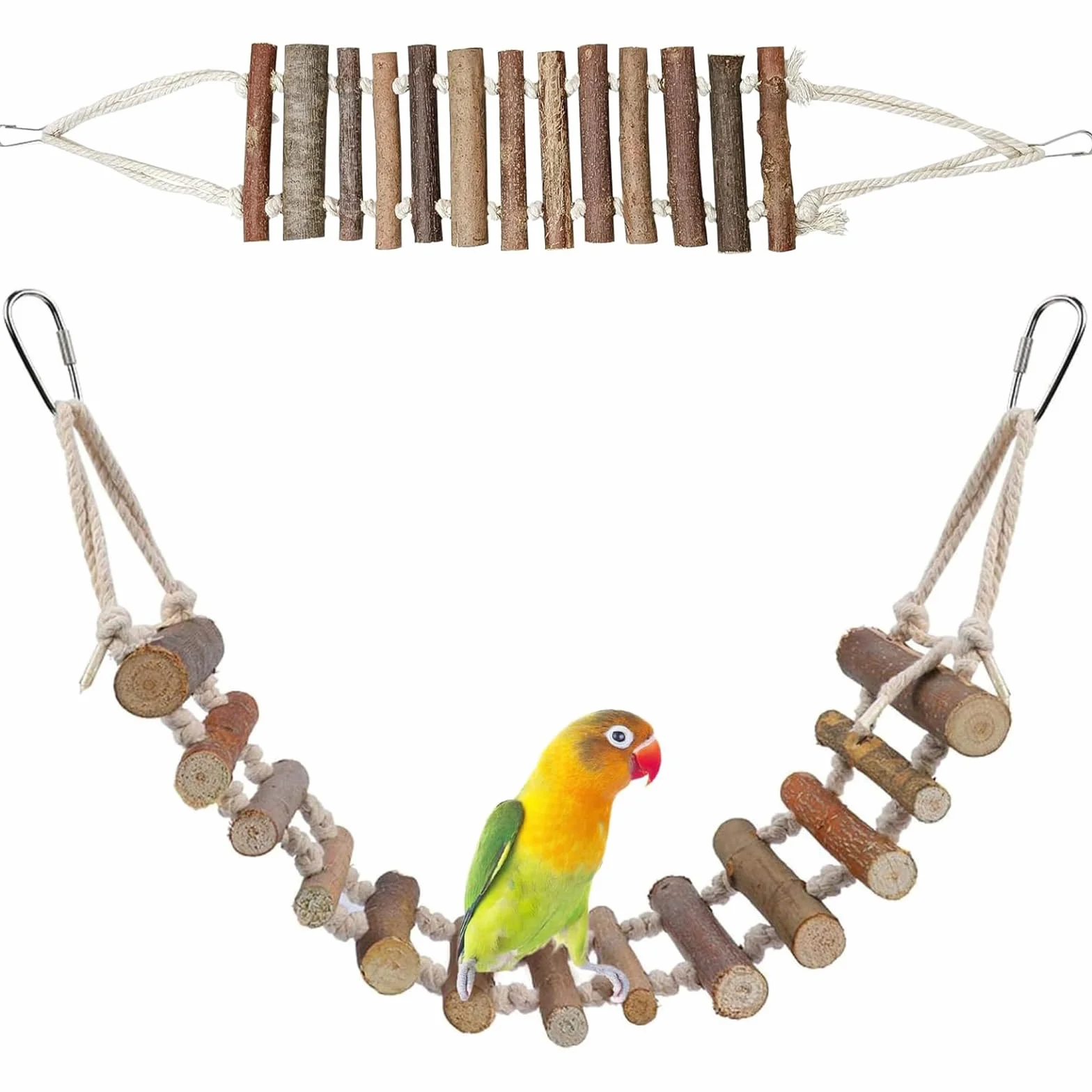 Trespolo Per Pappagalli, Posatoio Per Pappagalli, Gabbia Giochi Per Pappagalli, Scala Per Uccelli In Legno Naturale, Larghezza 8cm, Accessori Per Gabbie Di Parrocchetti E Calopsitte