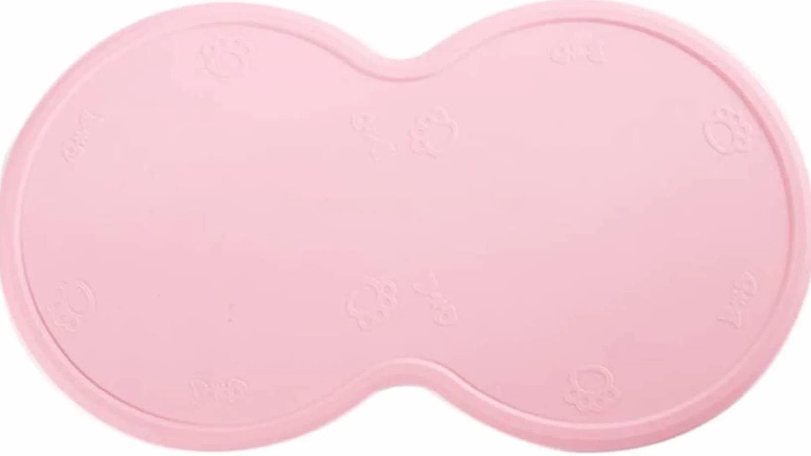 Tappetino in silicone impermeabile antiscivolo per cani e gatti, tappetino per cibo per animali domestici, tappetino in silicone, 48 x 27 cm (rosa)