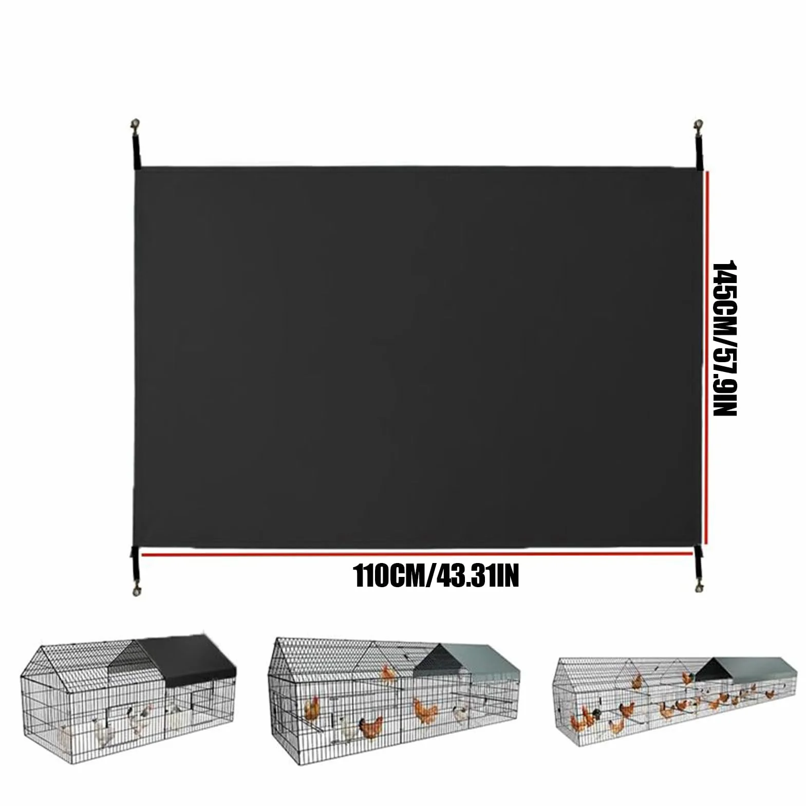 Generico Copertura Impermeabile per Pollaio | Telo Ombreggiante Impermeabile per Gabbia per Galline | Accessorio Durevole per Recinzione Giardino Terrazzo Patio