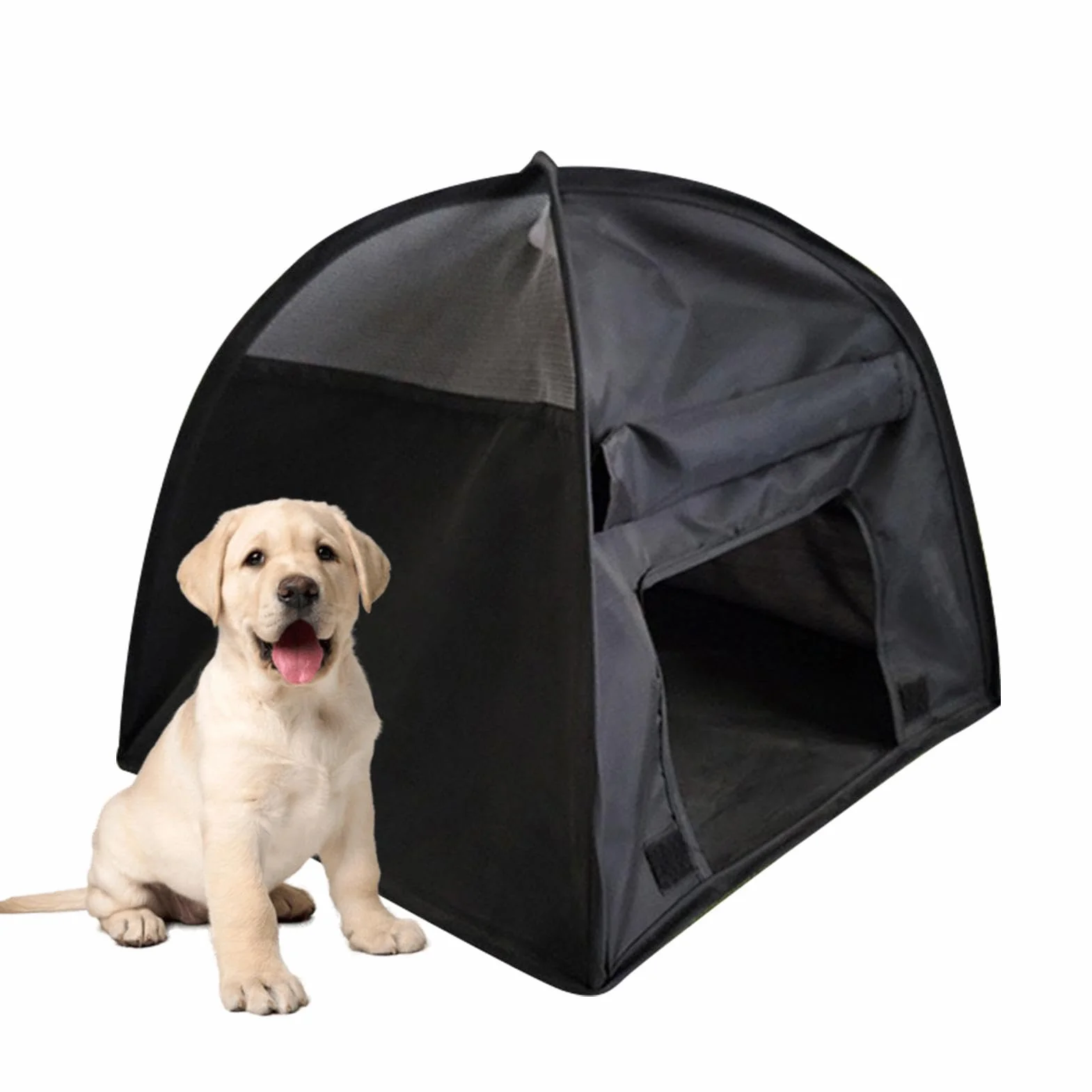 Rifugio da Spiaggia per Cani - Protezione Solare Anti UV Traspirante con Recinzione Pieghevole - Tenda Portatile per Uso All'aperto