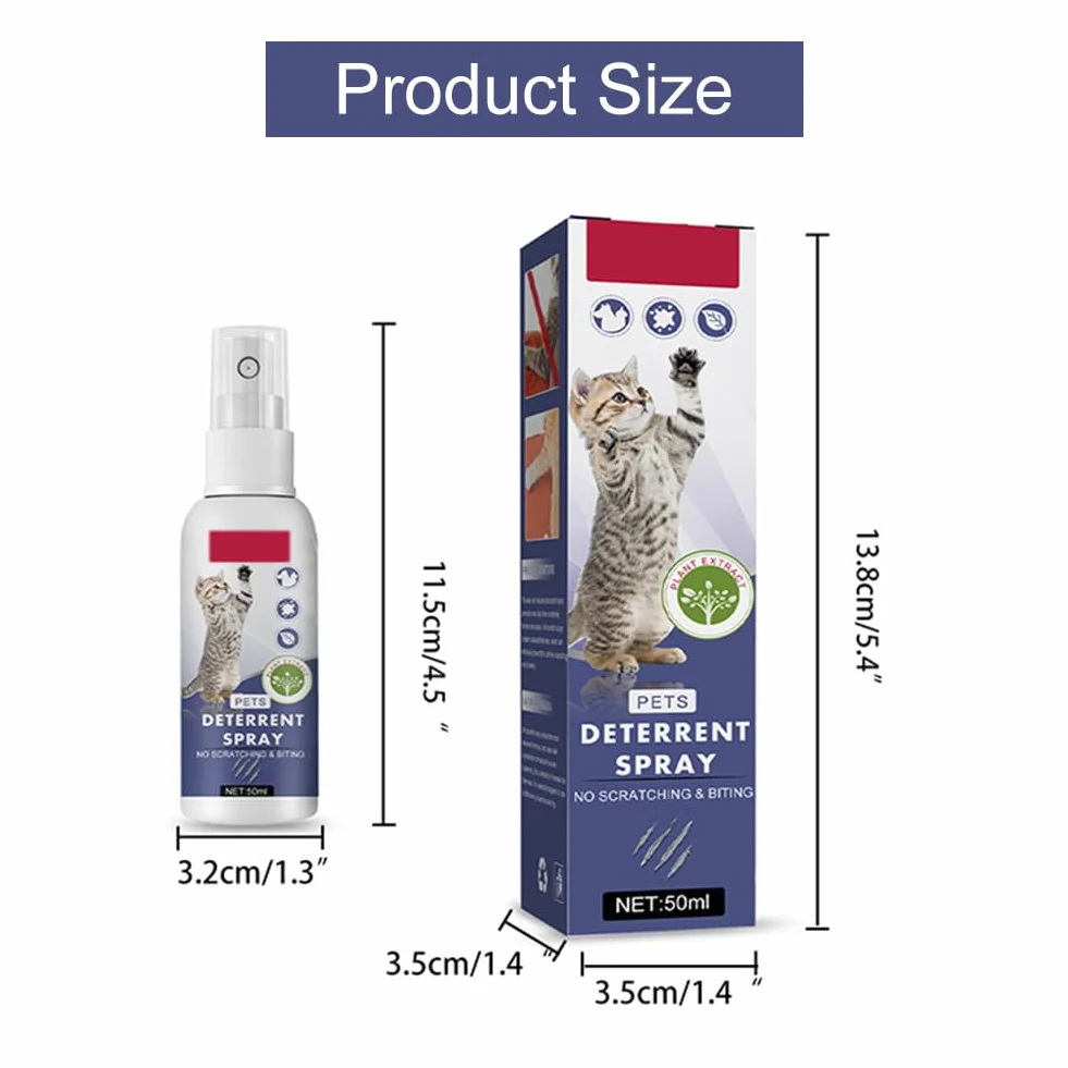 Repellente per Gatti,Spray AntiGraffio,Spray Disabituante Gatti,Spray AntiGraffio per Gatti,Spray Anti Graffio Gatto,Spray AntiGraffio per Animali Domestici,Cats Anti-Gatti Spray,50ml