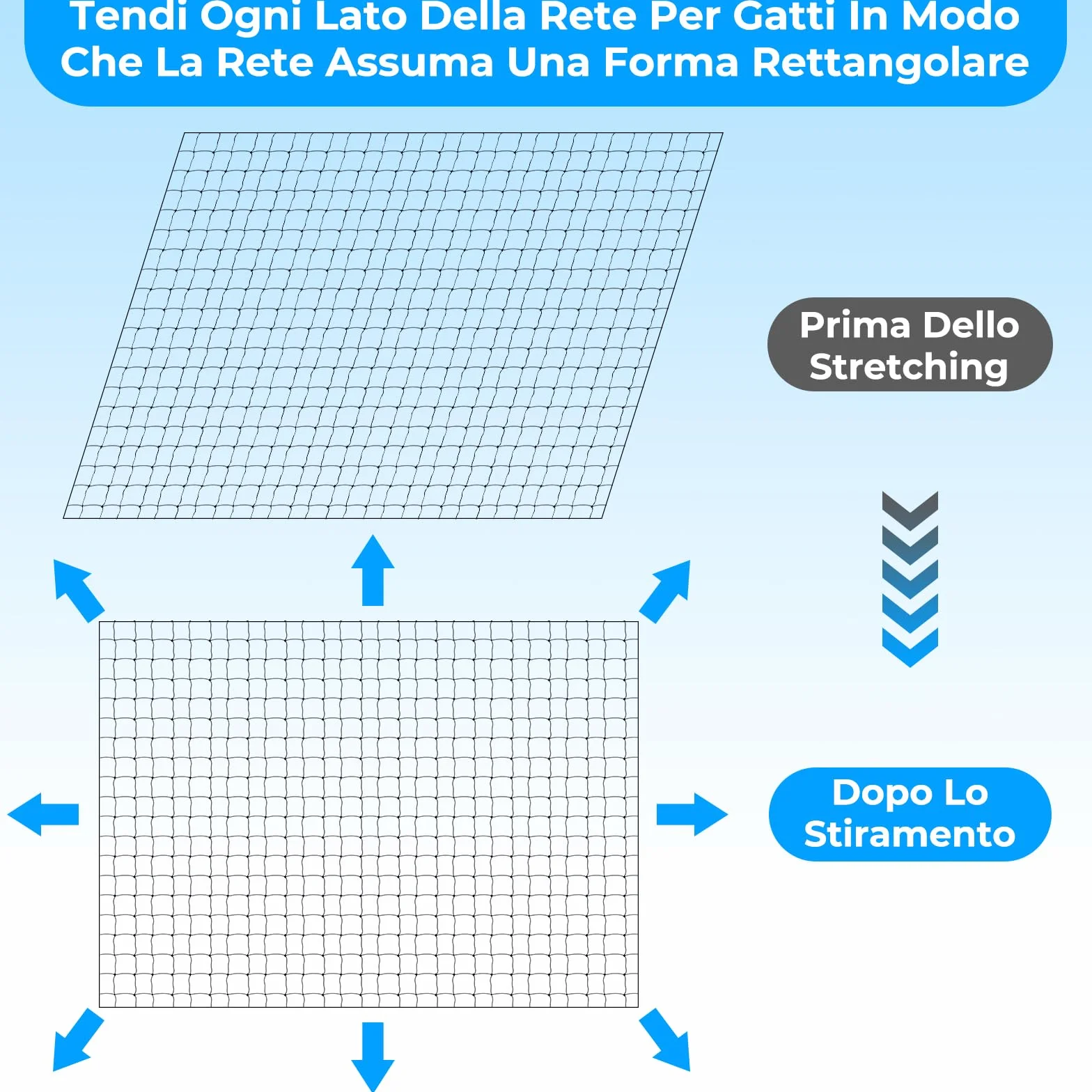 Rete per Gatti per Balcone e finestre, Rete Protettiva per Balcone, Rete da Balcone per Gatti, Rete Protettiva Trasparente per Gatti per balconi e finestre (10x3m)