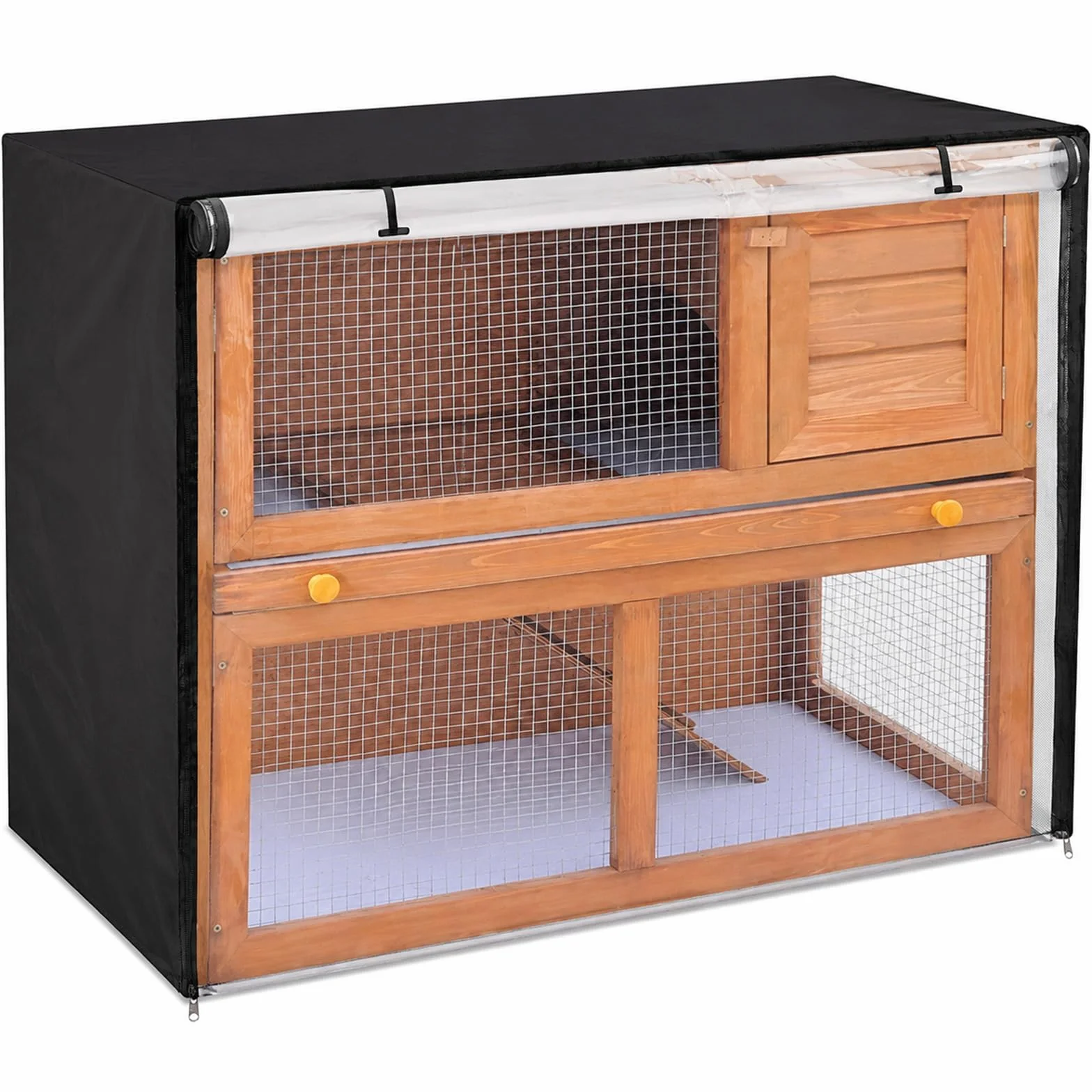 Copertura per conigliera per conigli, 122 cm, copertura termica impermeabile antivento, impermeabile, copertura per gabbie per conigli da esterno, per gabbie per porcellini d'India. Penne e gabbie per
