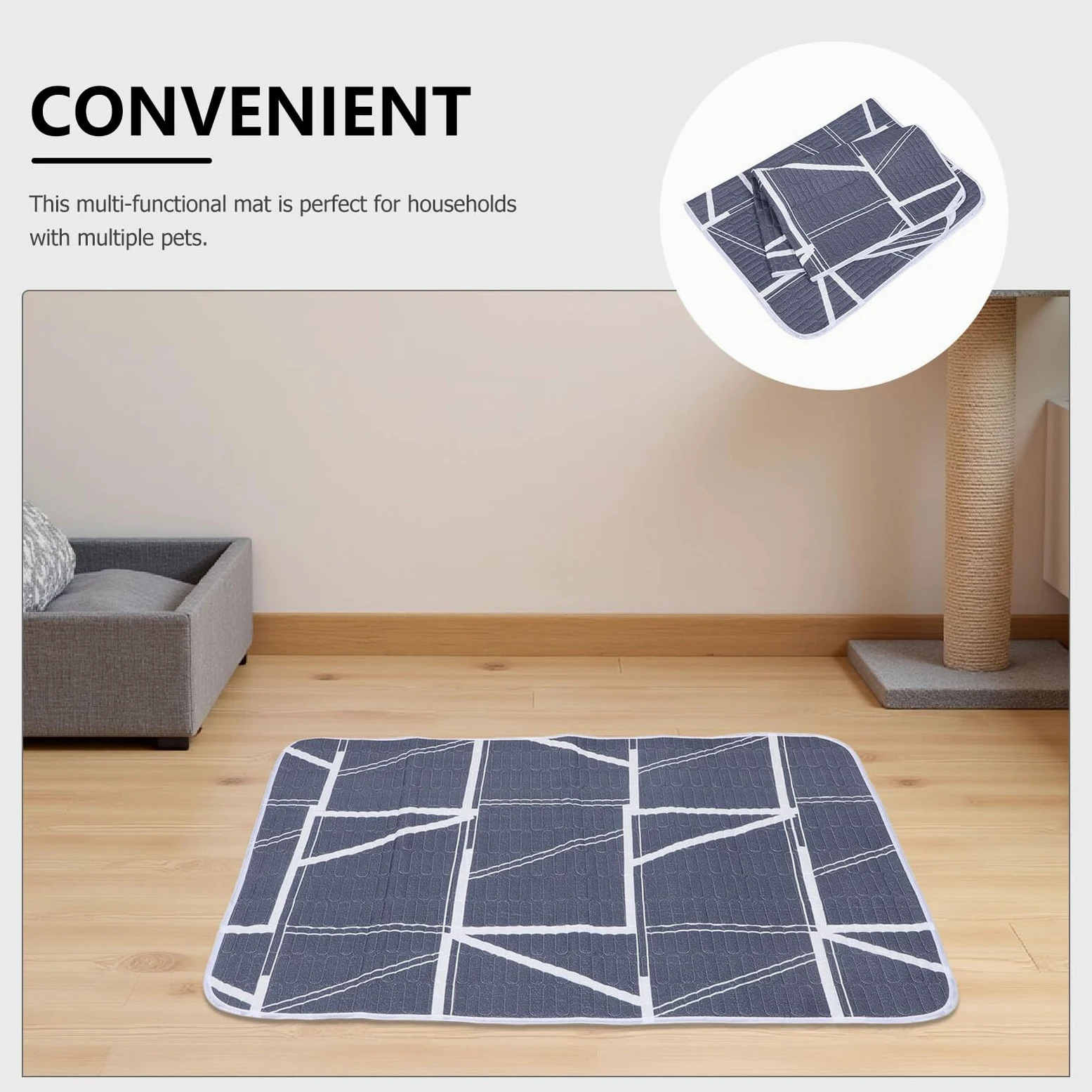 Toyvian Tappetino Assorbente per Animali Domestici Lavabile e Riutilizzabile 2 Pezzi in Cotone Ecologico Facile da Pulire per Addestramento Cuccioli e Uso Interno