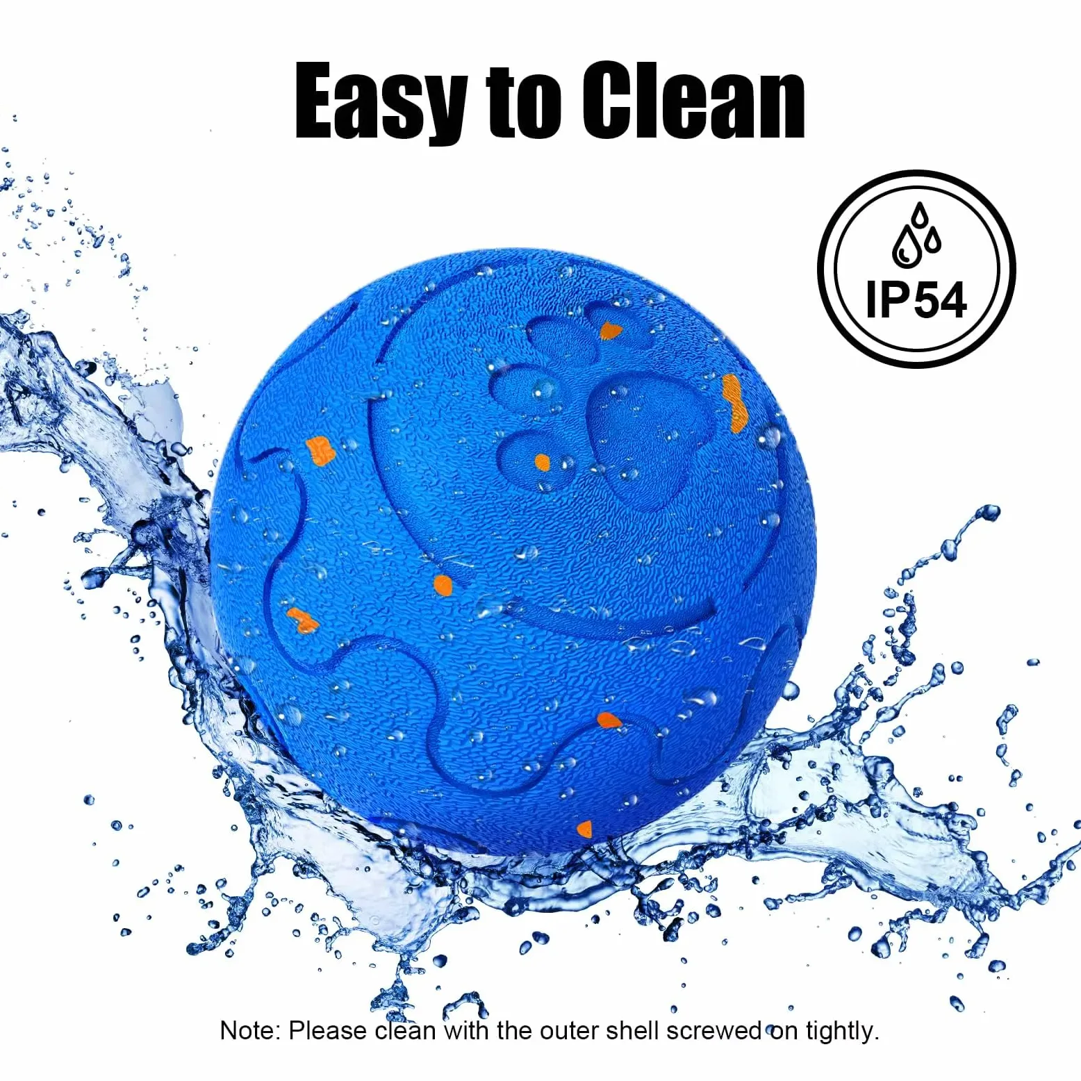 Dog Wicked Ball, giocattolo interattivo per cani, palla per cani elettrica con 3 modalità, materiale E-TPU, attivazione automatica tramite movimento, ricaricabile USB-C, per cani di taglia M-L