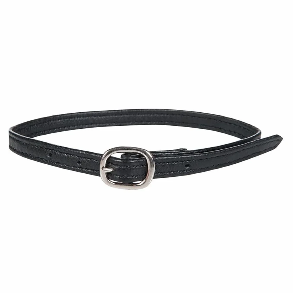 HKM Cinghie per speroni da Equitazione in Morbida Pelle | Cinghie da Equitazione in Pelle con Chiusura con Fibbia in Acciaio Inossidabile | Realizzato in Morbida Pelle Resistente con Imbottitura in