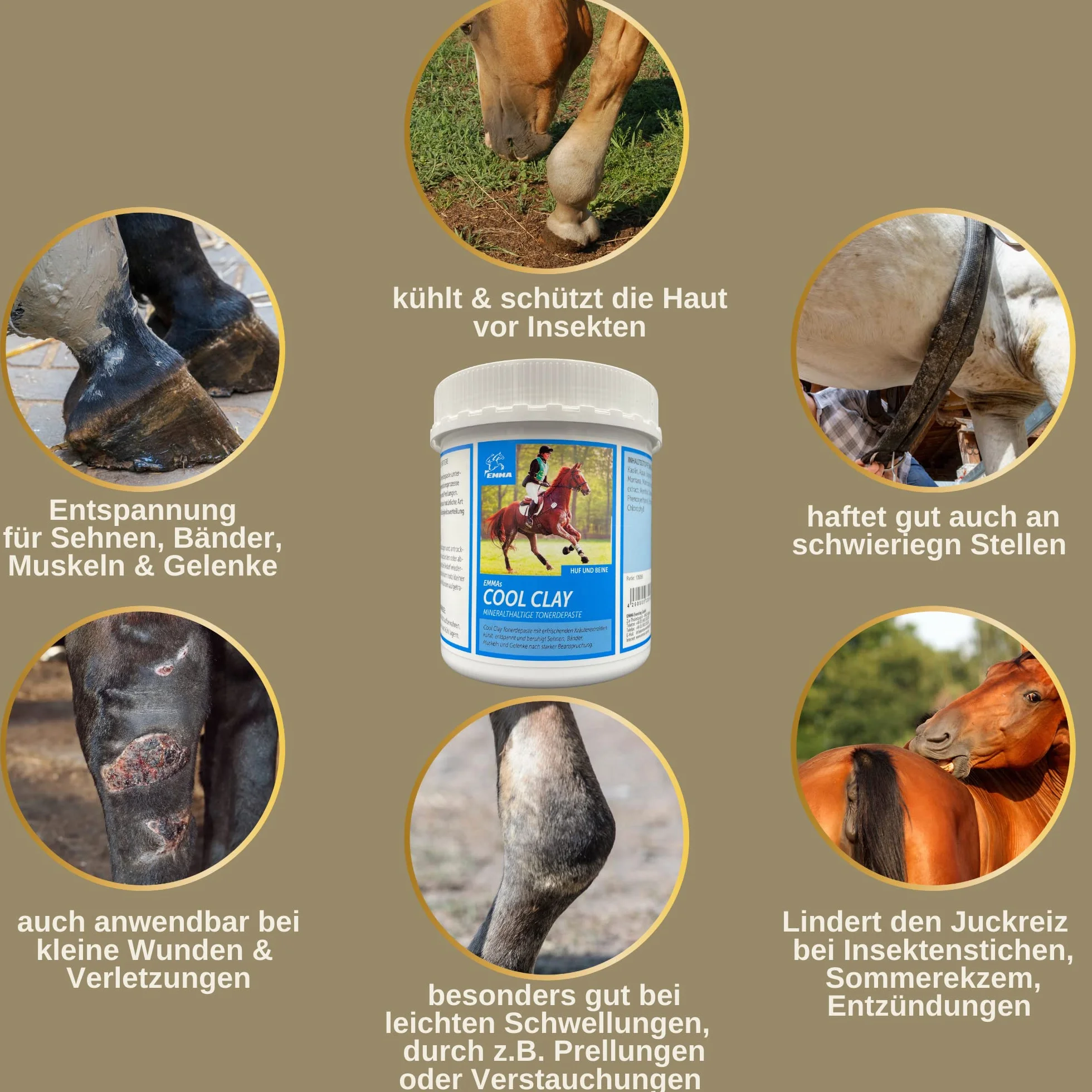 acido acetico argilla cavalli ⇒ argilla cavalli doping free 1,5 Kg I balsamo cavalli raffreddamento I pasta argilla minerale - pasta argilla curativa I gel tendini legamenti articolazioni cavallo