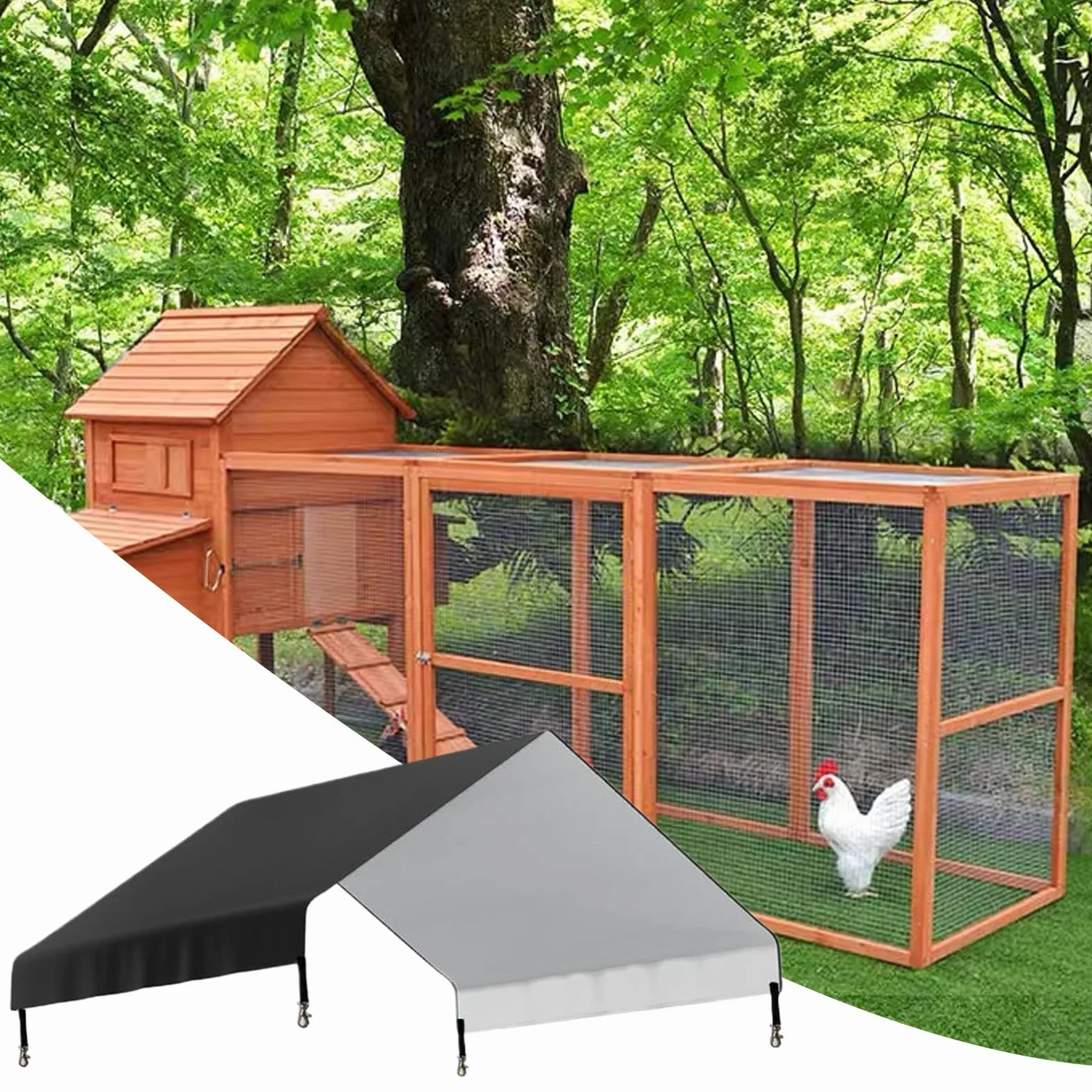 Generico Copertura Impermeabile per Pollaio | Telo Ombreggiante Impermeabile per Gabbia per Galline | Accessorio Durevole per Recinzione Giardino Terrazzo Patio