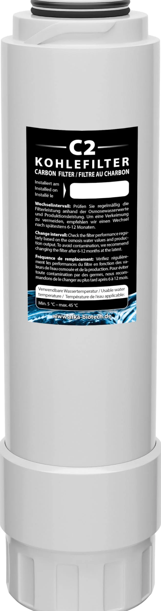 Filtro Carbone myAqua 3800 C2 - Post-Filtro Cocco Osmosi | Post-filtro a carbone di cocco, affina l'acqua di osmosi e riduce cloro, odori e residui