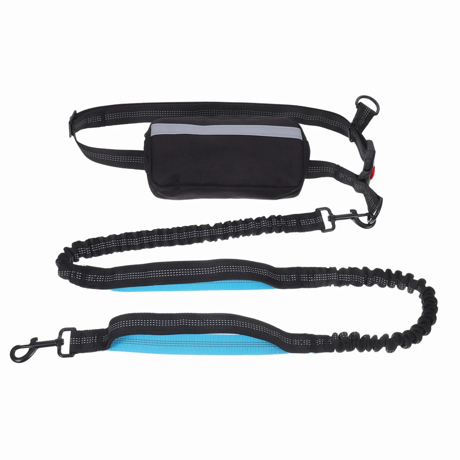 TOYANDONA Guinzaglio da Corsa per Cani Elastico Antiurto Riflettente per Sicurezza con Marsupio da Jogging per Accessori Essenziali per Passeggiate e Attività all Aperto