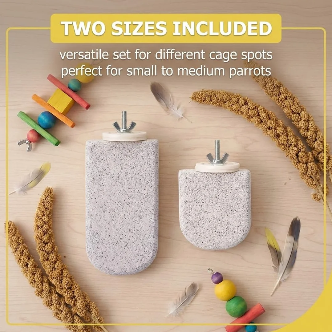 2 Pezzi Molletta per Osso di Seppia Uccelli, Clip Porta Frutta e Verdura per Gabbia, Supporto Cibo Robusto per Pappagalli, Canarini, Cocorite, Accessori Voliera