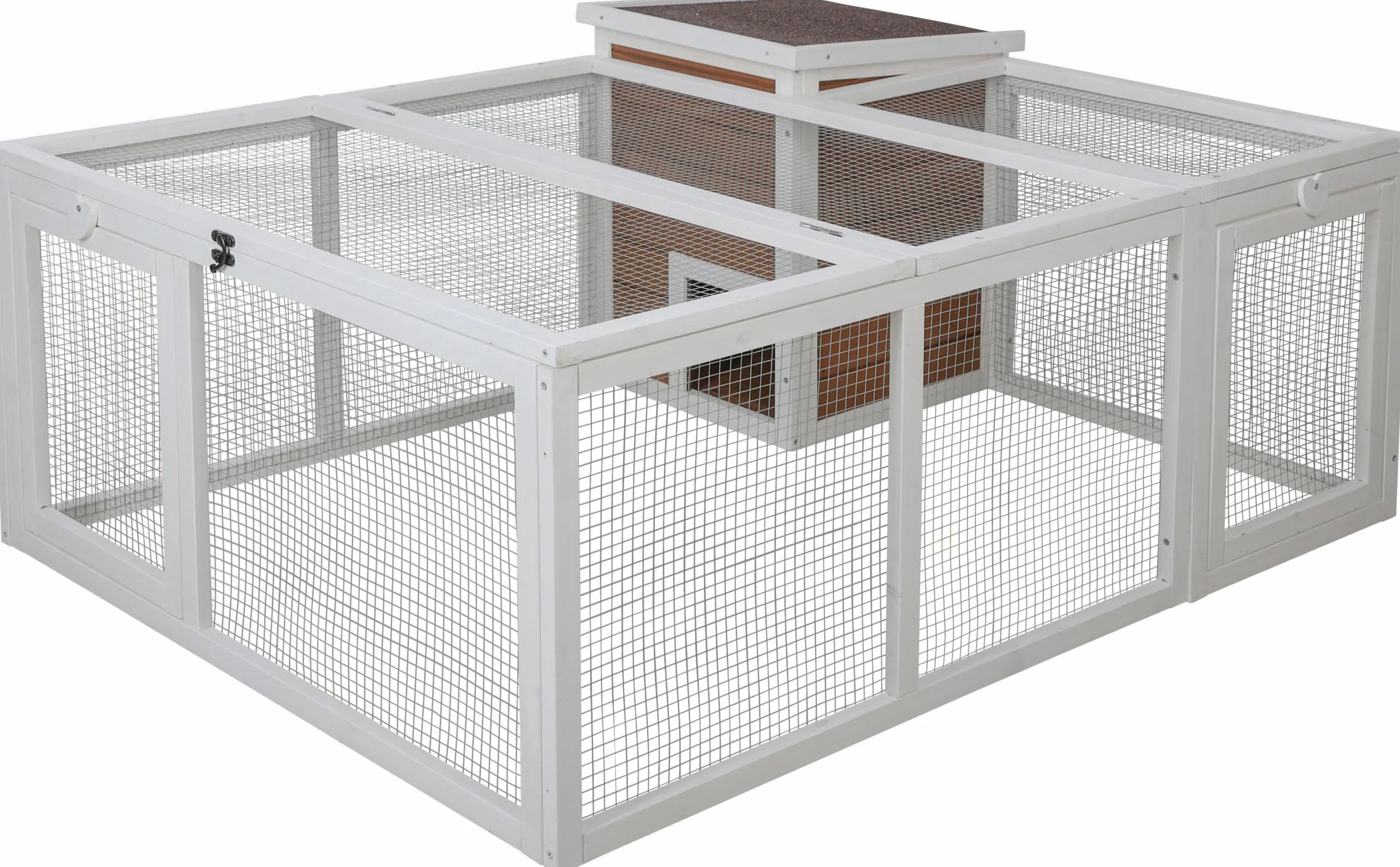 KERBL PET Recinto da esterno con casetta integrata 132x102x59 cm