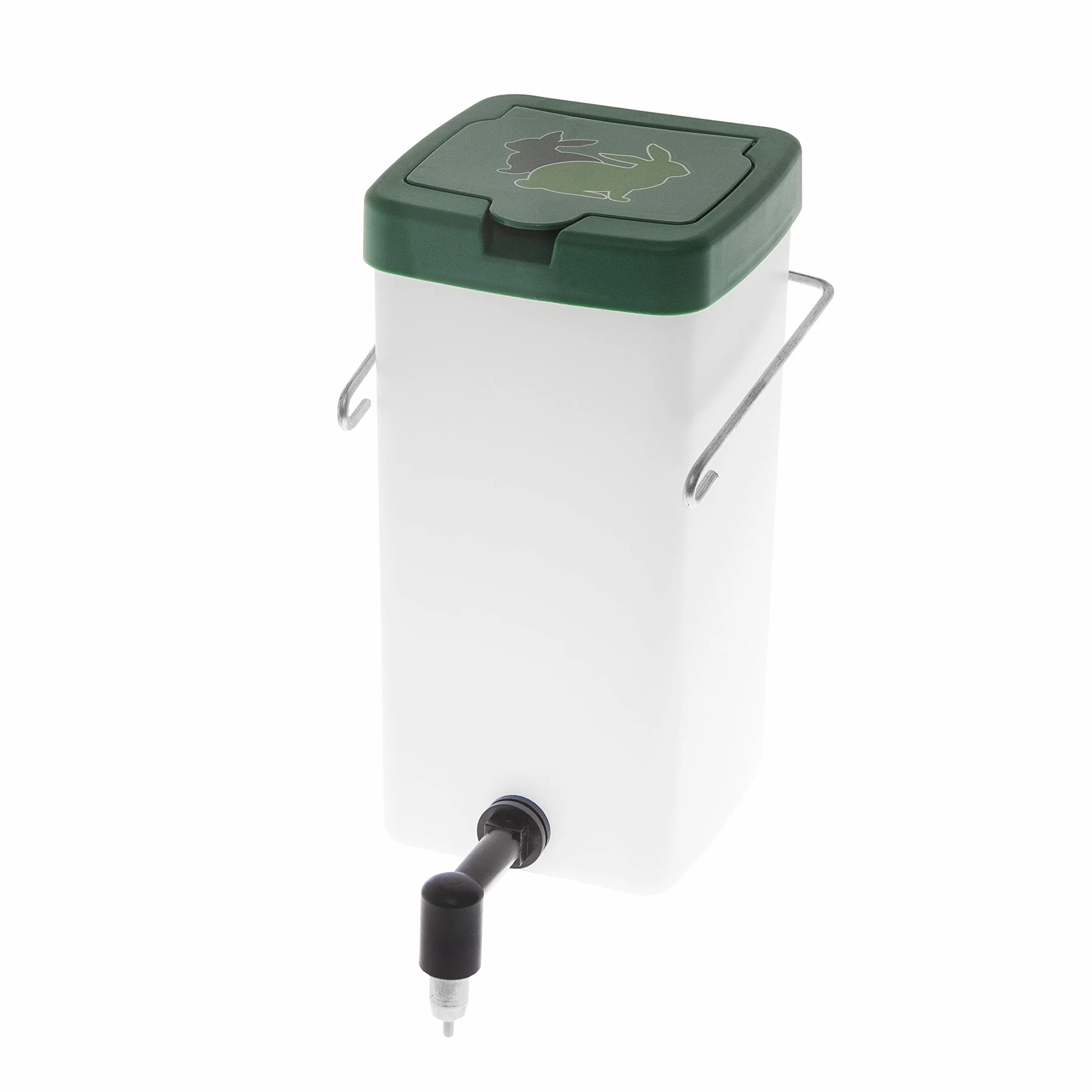 5 abbeveratoio per conigli, 1 l, per capezzoli, abbeveratoio per roditori, colore: bianco