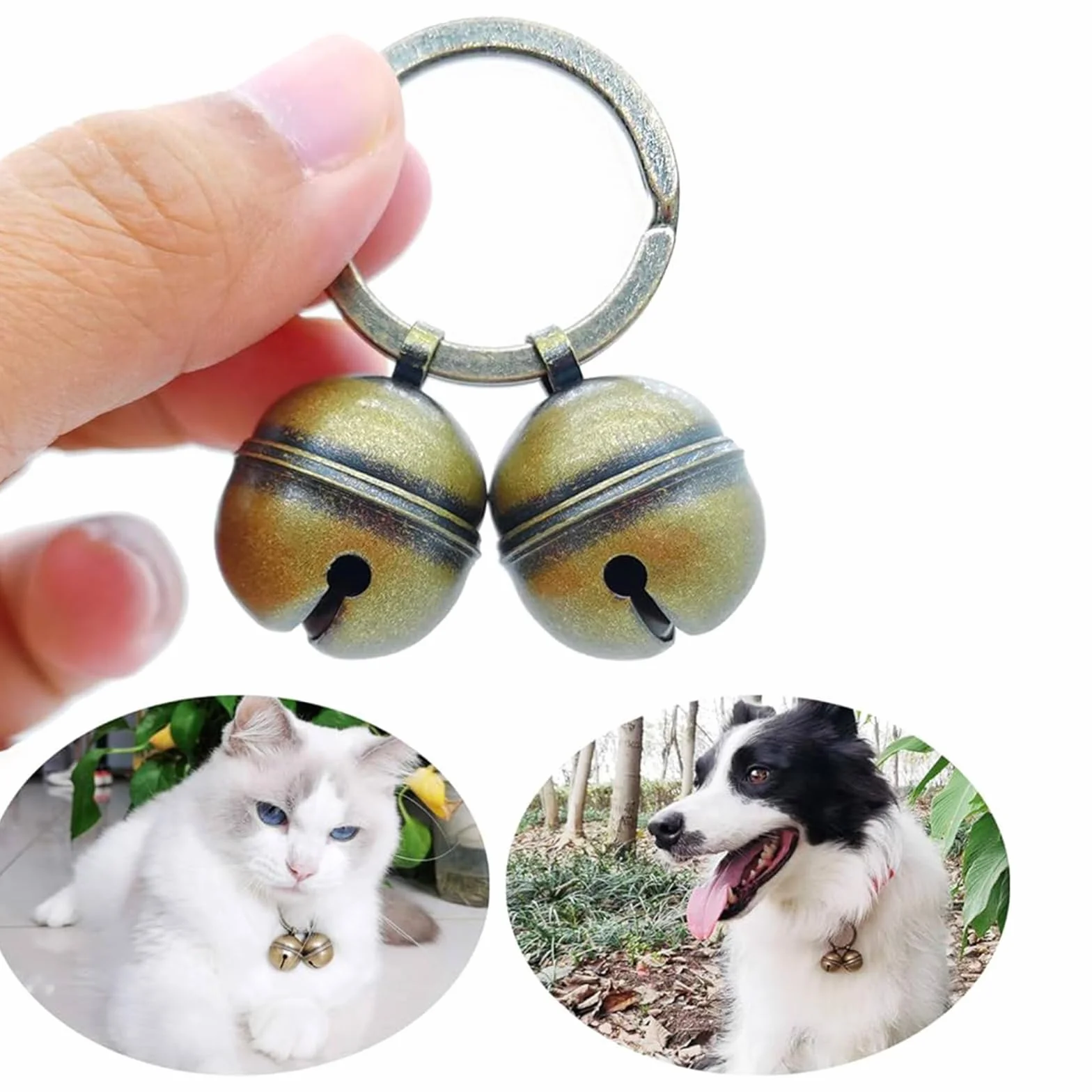 Campanelli Extra Rumorosi per Cani e Gatti, Campanello Extra Forte per Collare con Chiusura a Moschettone Girevole, Pet Campane per Collare Campana Pendente