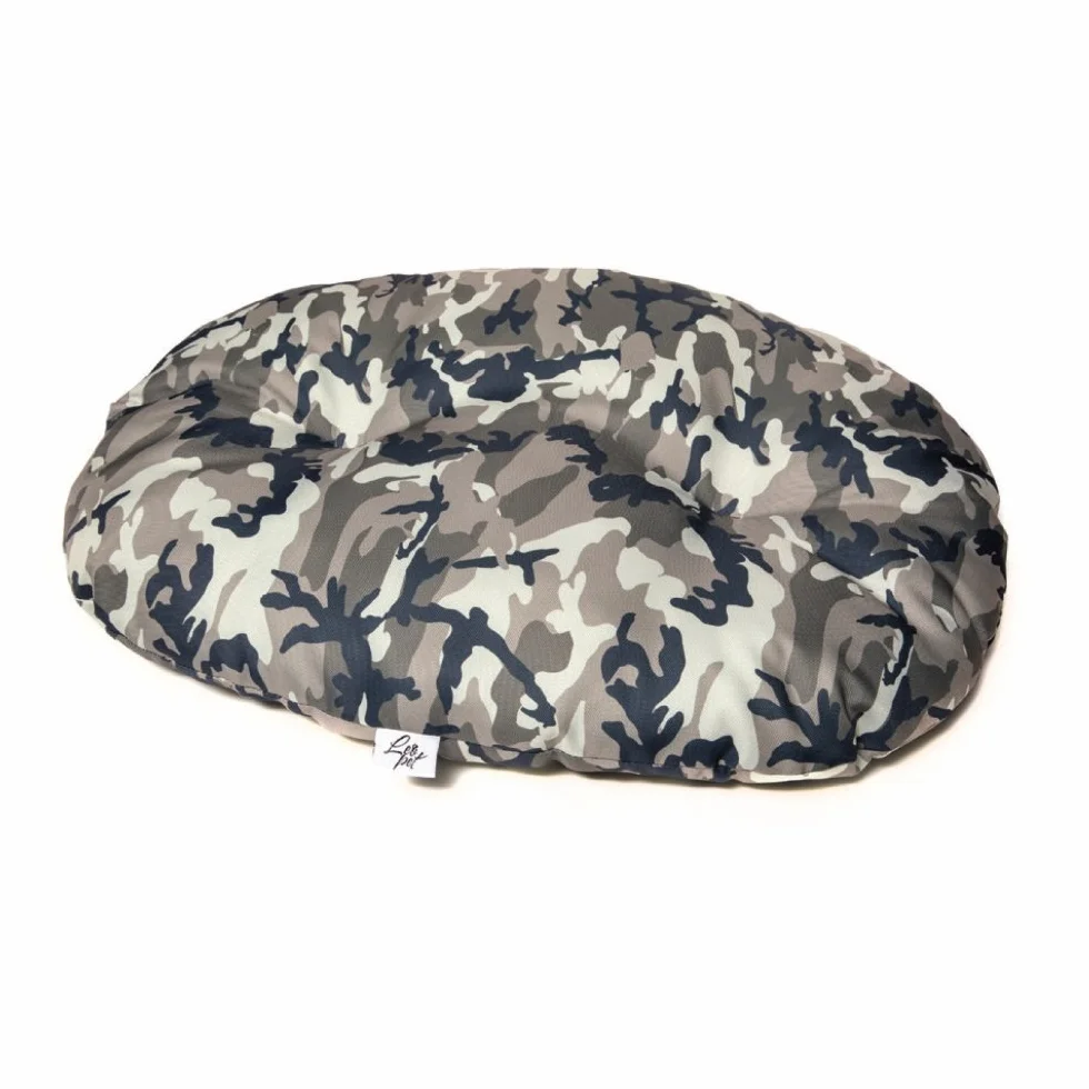 CUSCINO NETTUNO FANTASIA CAMOUFLAGE - Comodo cuscino per cani o gatti, in più dimensioni (50x35 cm, Camouflage Grigio)