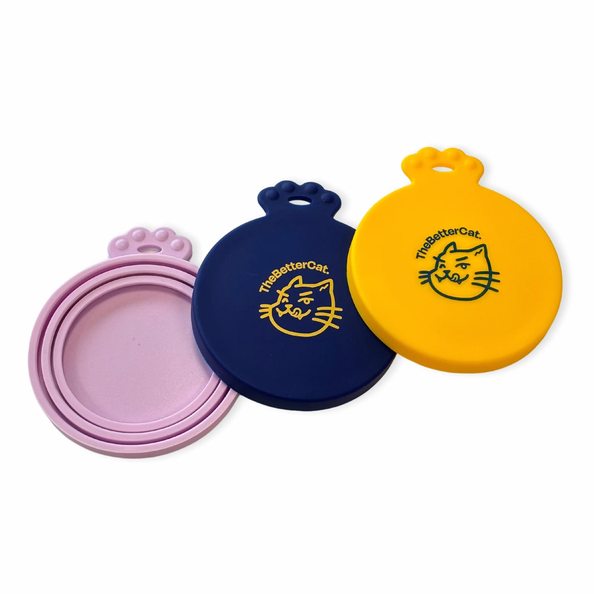 The Better Cat Set di 3 coperchi universali in silicone per lattine di alimenti per animali domestici, senza BPA, lavabili in lavastoviglie, coperchi per lattine per gatti