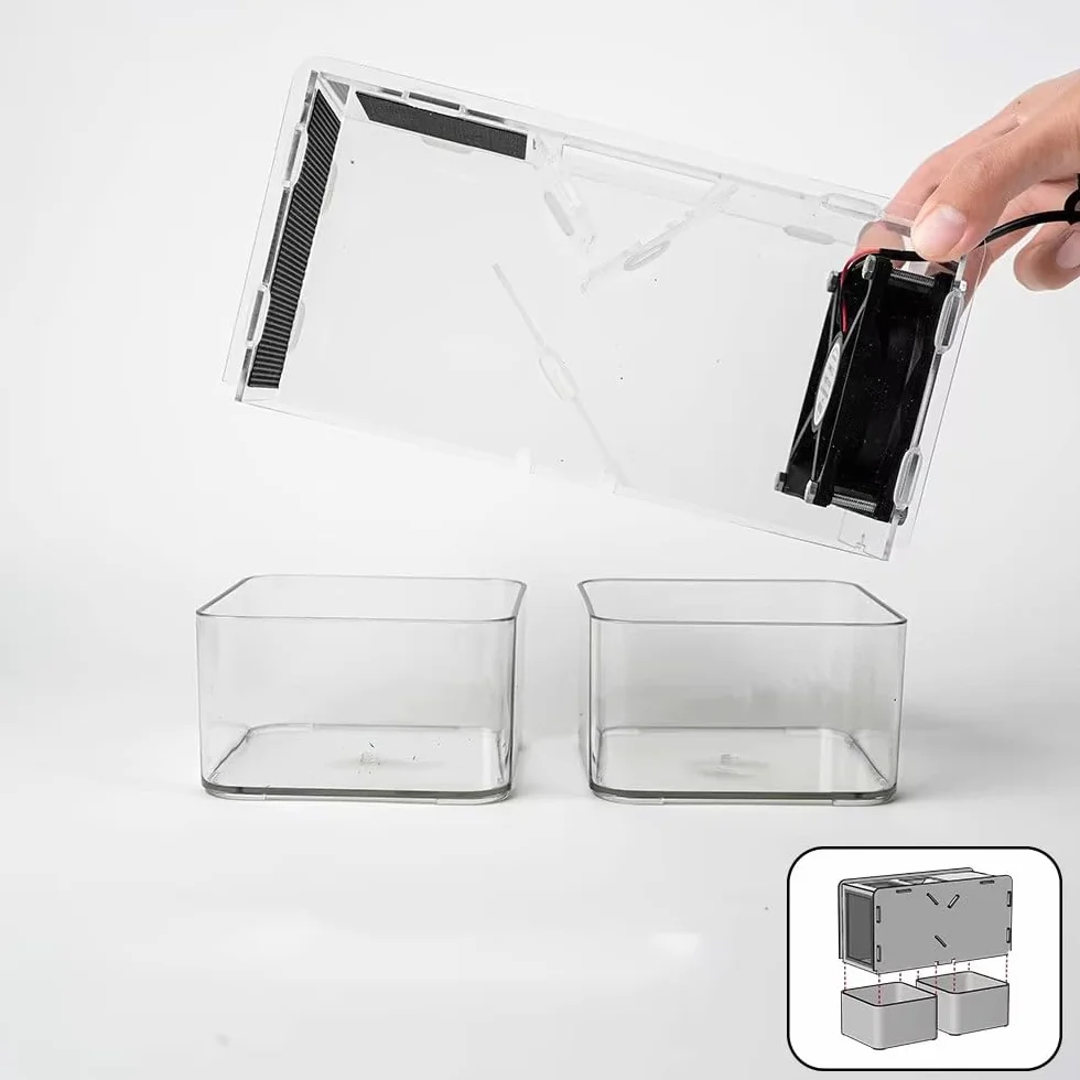 Toplionace Mini Macchina Soffiatrice per Cereali per Uccelli, Soffiatrice per Gusci di Cereali per Alimenti per Uccelli Lavabile Elettrica per Uso Domestico