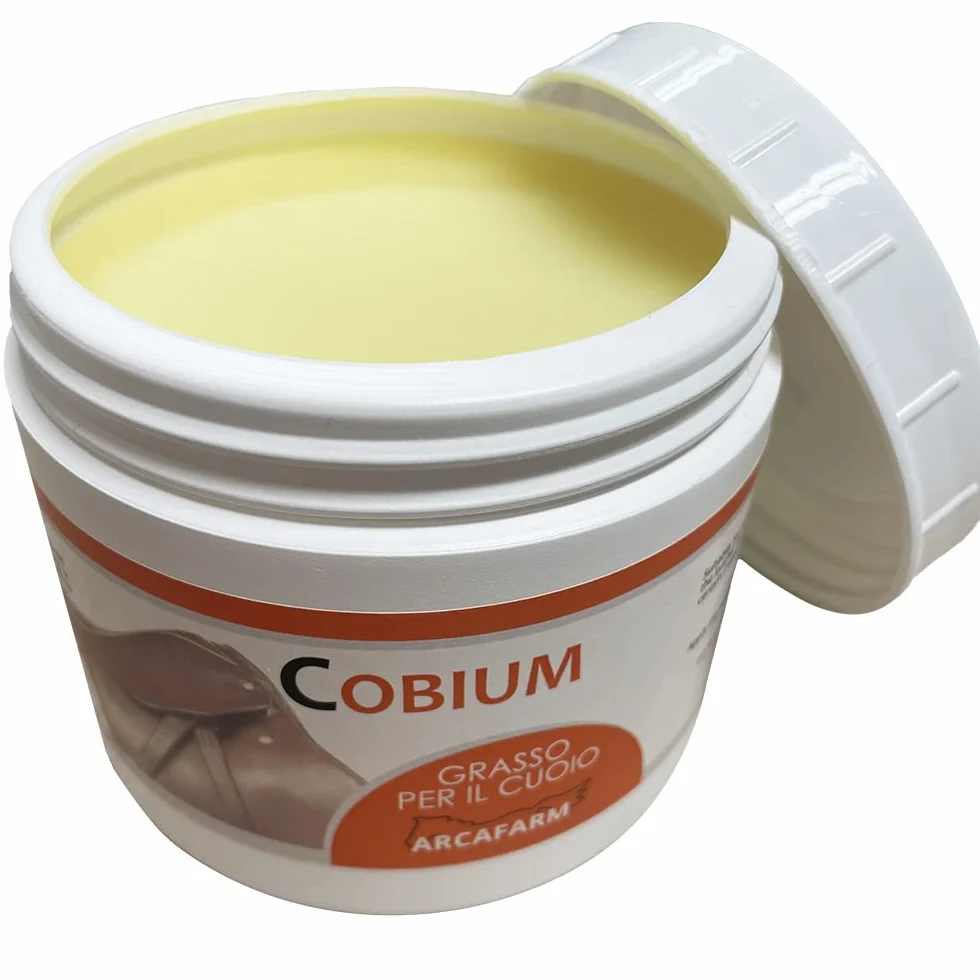 Cobium Grasso cuoio e pelle per selle e calzature 1 lt, impermeabilizza, Made in Italy