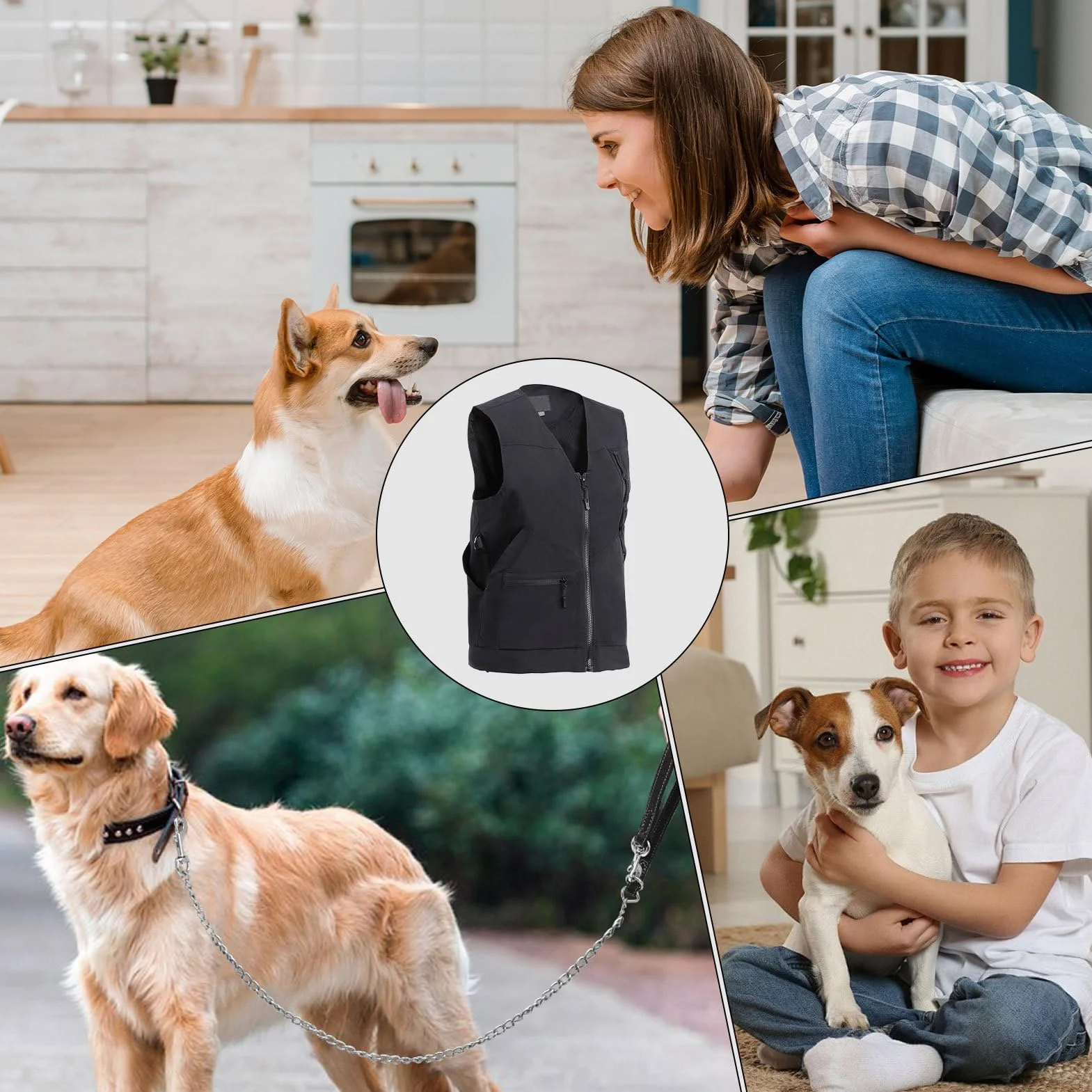 Giacca da addestramento per animali domestici, gilet professionale per addestramento del cane, con tasche multiple, traspirante, regolabile, abbigliamento per cani, caccia, abbigliamento per