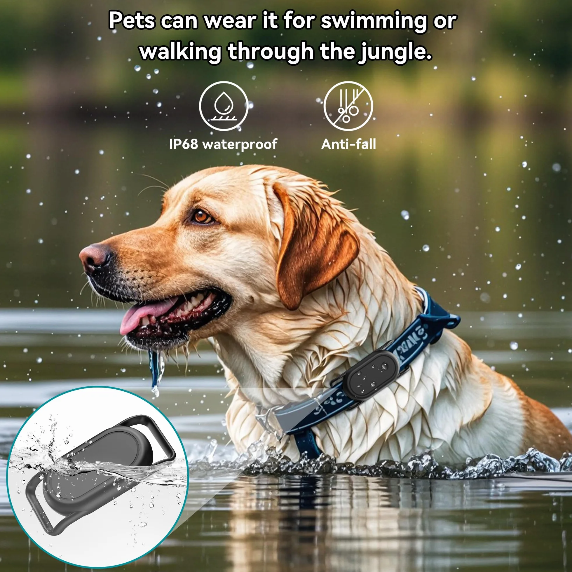 DDJ Supporto per collare per cani Samsung Smart Tag 2, custodia impermeabile in silicone per Galaxy Smarttag2, anti-smarrimento e resistente ai graffi, per gatti, animali domestici, si adatta a