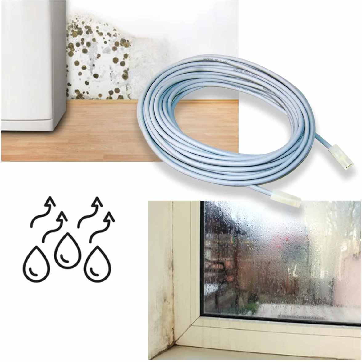 GOLDMAN SERVICE | Resistenza al Silicone Cavo Scaldante Flessibile | 3 metro 90 Watt | Semenzai, Acquario, Terrario per rettili, Incubatrice, Umidità, Frigoriferi, Birra