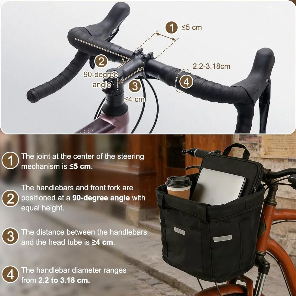Cestino Bicicletta Anteriore, SGZIOO Cestino per Bicicletta Anteriore, Cestino Anteriore Bici Staccabile, Cestino Anteriore per Bici per Animali Domestici, Shopping, Pendolari, Campeggio e Outdoor