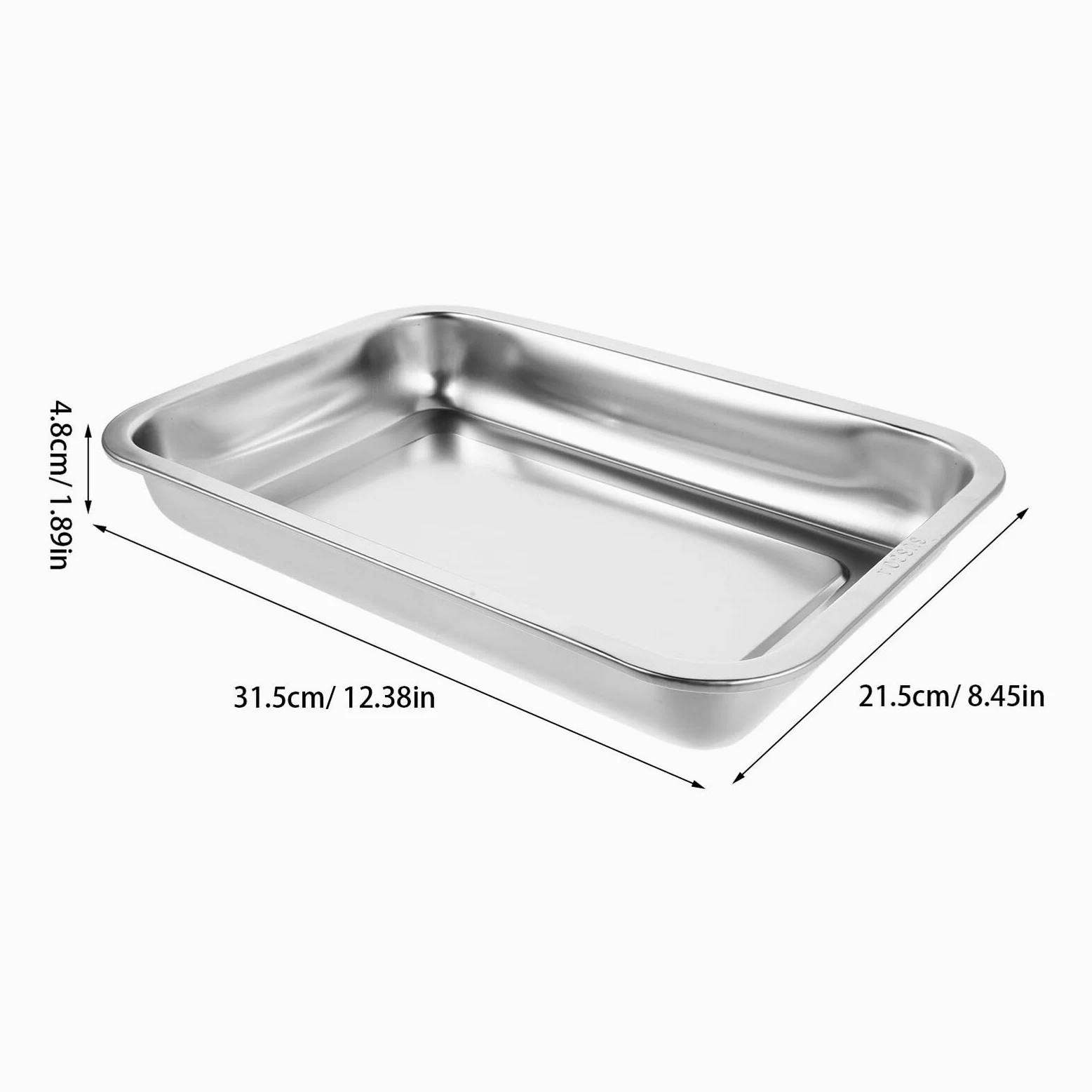 HEMOTON Lettiera per Gatti in Acciaio Inossidabile 304 Profonda 32X22X48 CM Set 2 Pezzi Bordi Alti Design Antiodore e Antiaderente Adatta per Gattini Piccoli Spazi e Viaggi
