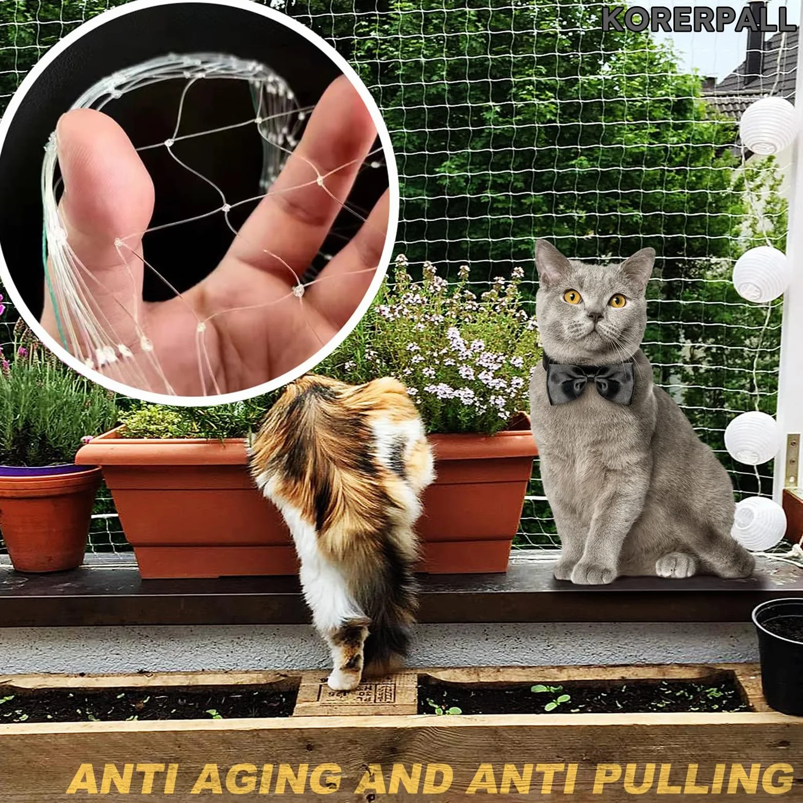 Rete per Gatti Balcone, Rete Balcone Gatto 10 x 3 m, Rete Anti Uccelli, anti piccioni, Rete Gatti，Colore Trasparente, Tenacia Nuovo Materiale Antietà, Protezione Piscina, Maglia Quadrata